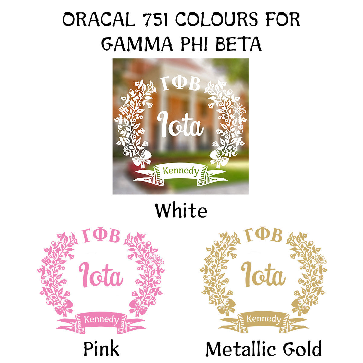 Brit and Bee Sorority Chapter Decal - Gamma Phi Beta