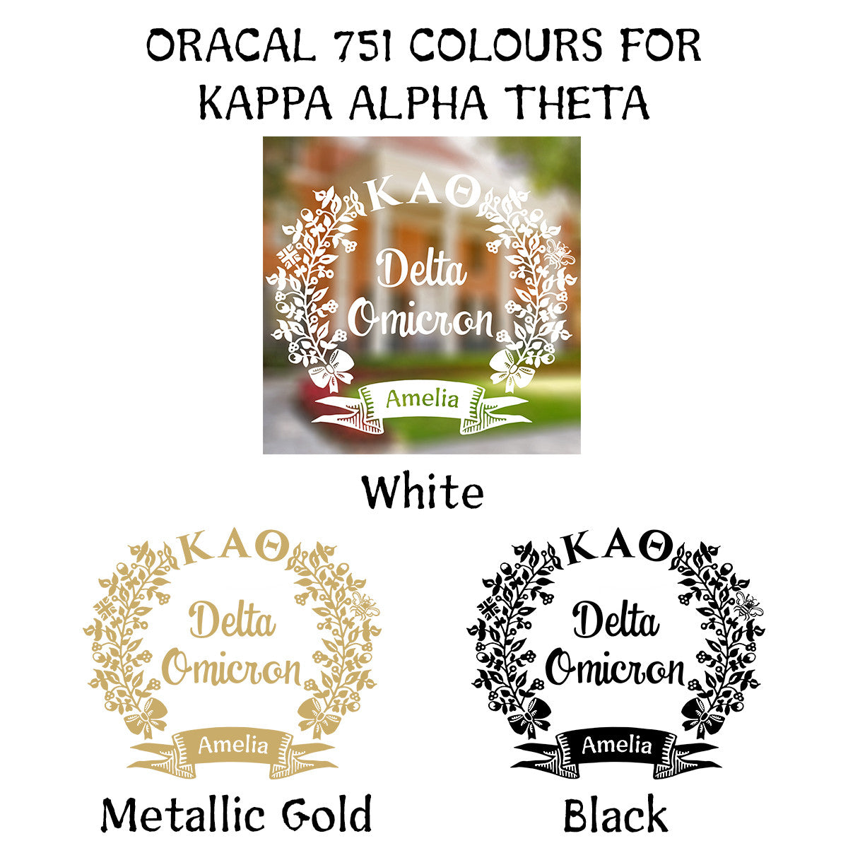 Brit and Bee Sorority Chapter Decal - Kappa Alpha Theta