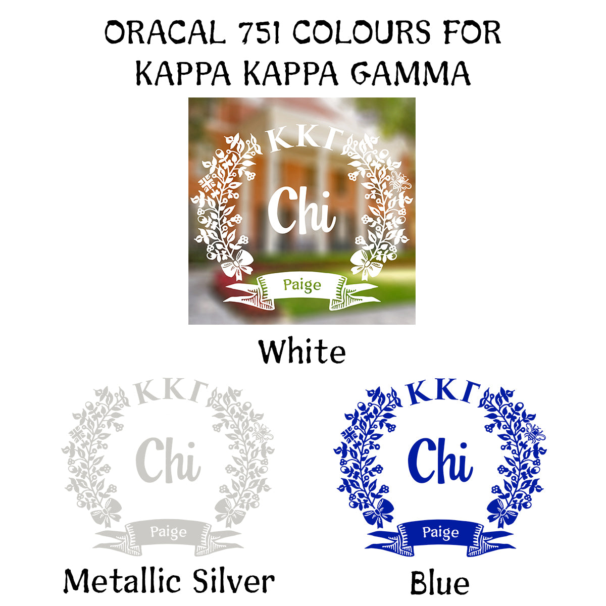 Brit and Bee Sorority Chapter Decal - Kappa Kappa Gamma