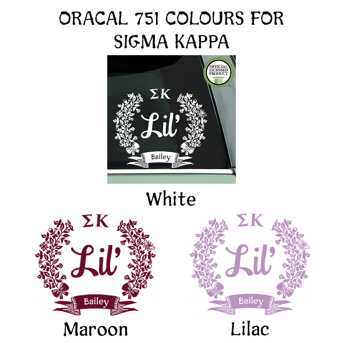 Brit and Bee Sorority Lil' Decal - Sigma Kappa