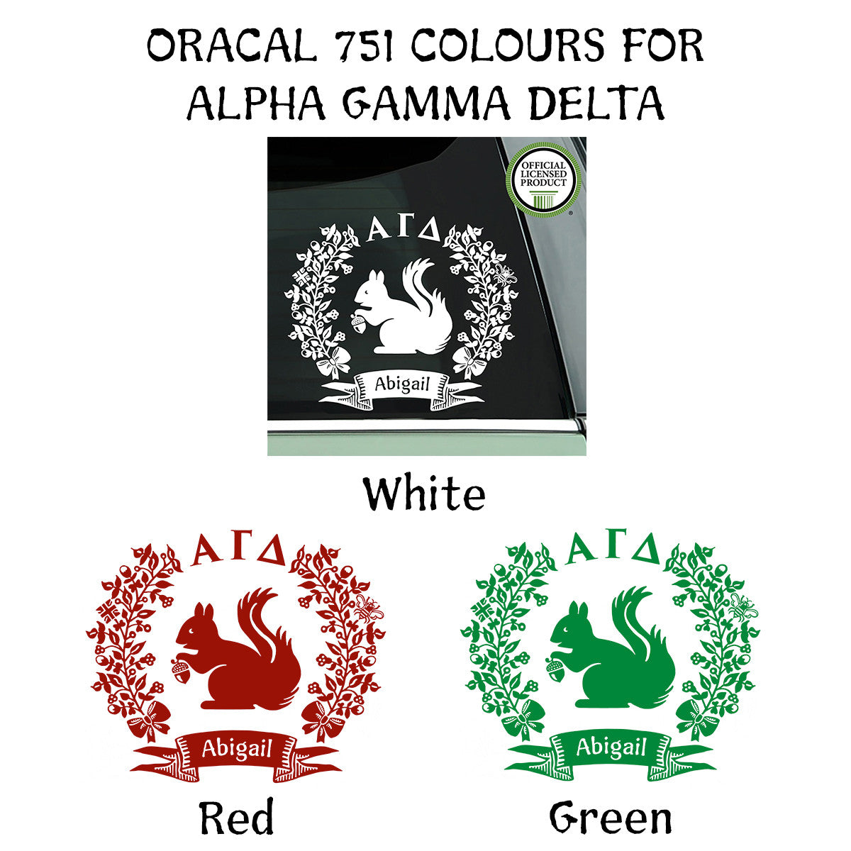 Brit and Bee Sorority Logo Decal - Alpha Gamma Delta