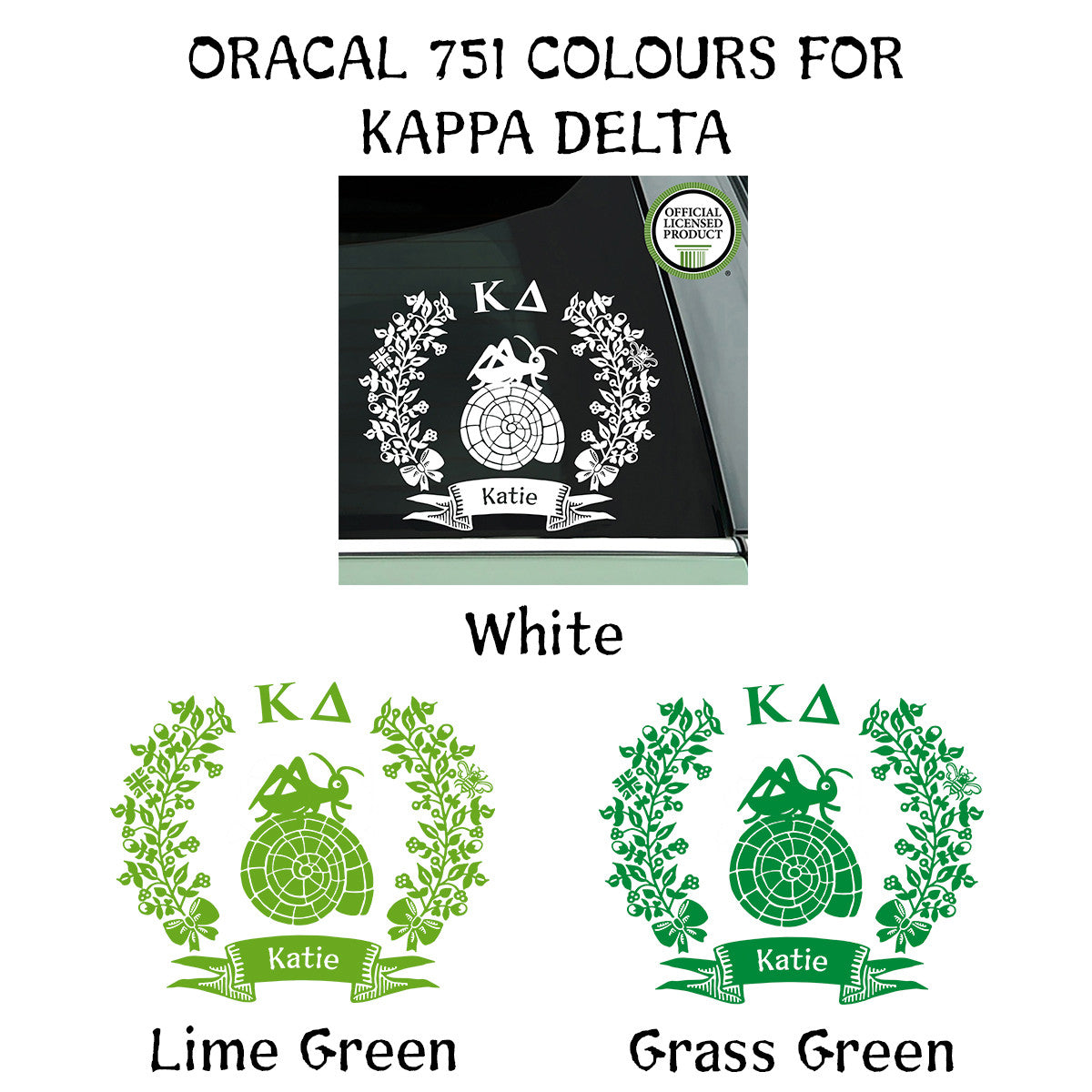 Brit and Bee Sorority Logo Decal - Kappa Delta