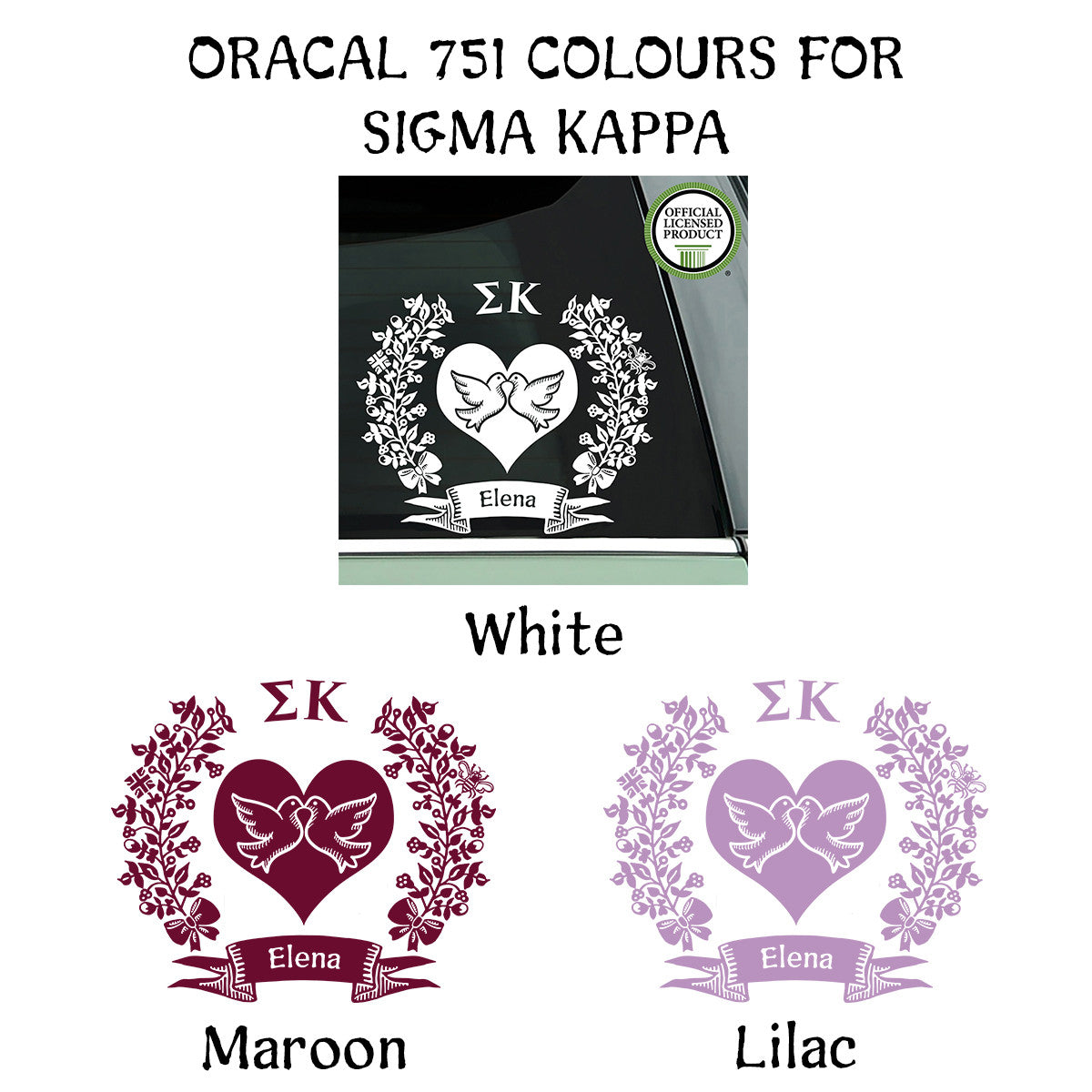 Brit and Bee Sorority Logo Decal - Sigma Kappa