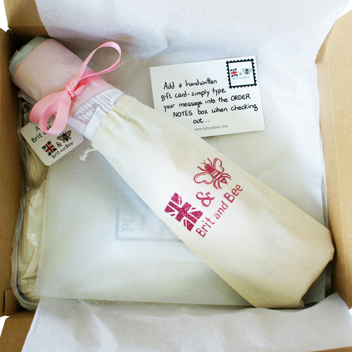 Brit and Bee Gift Bag - colour co-ordinated with cushion
