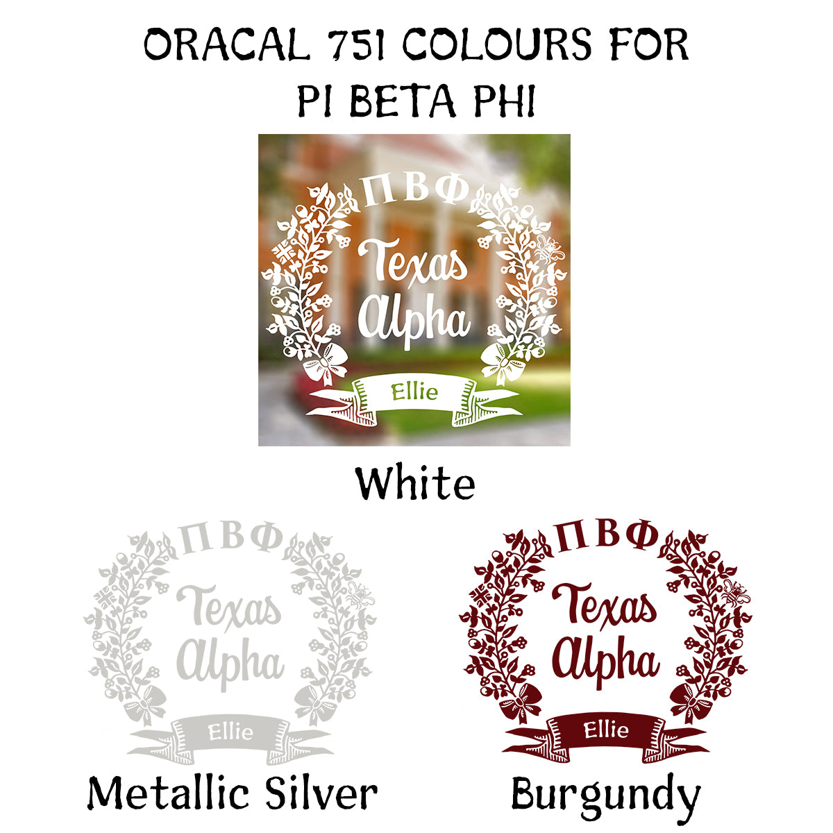 Brit and Bee Sorority Chapter Decal - Pi Beta Phi