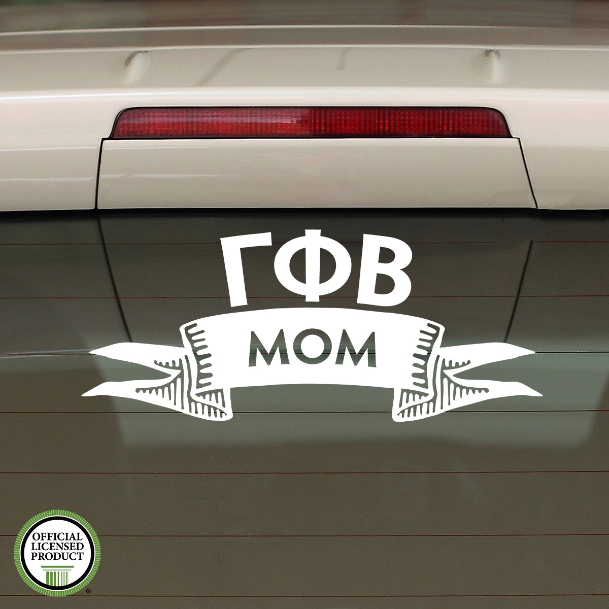 Brit and Bee Sorority Ribbon Mom Decal - Gamma Phi Beta