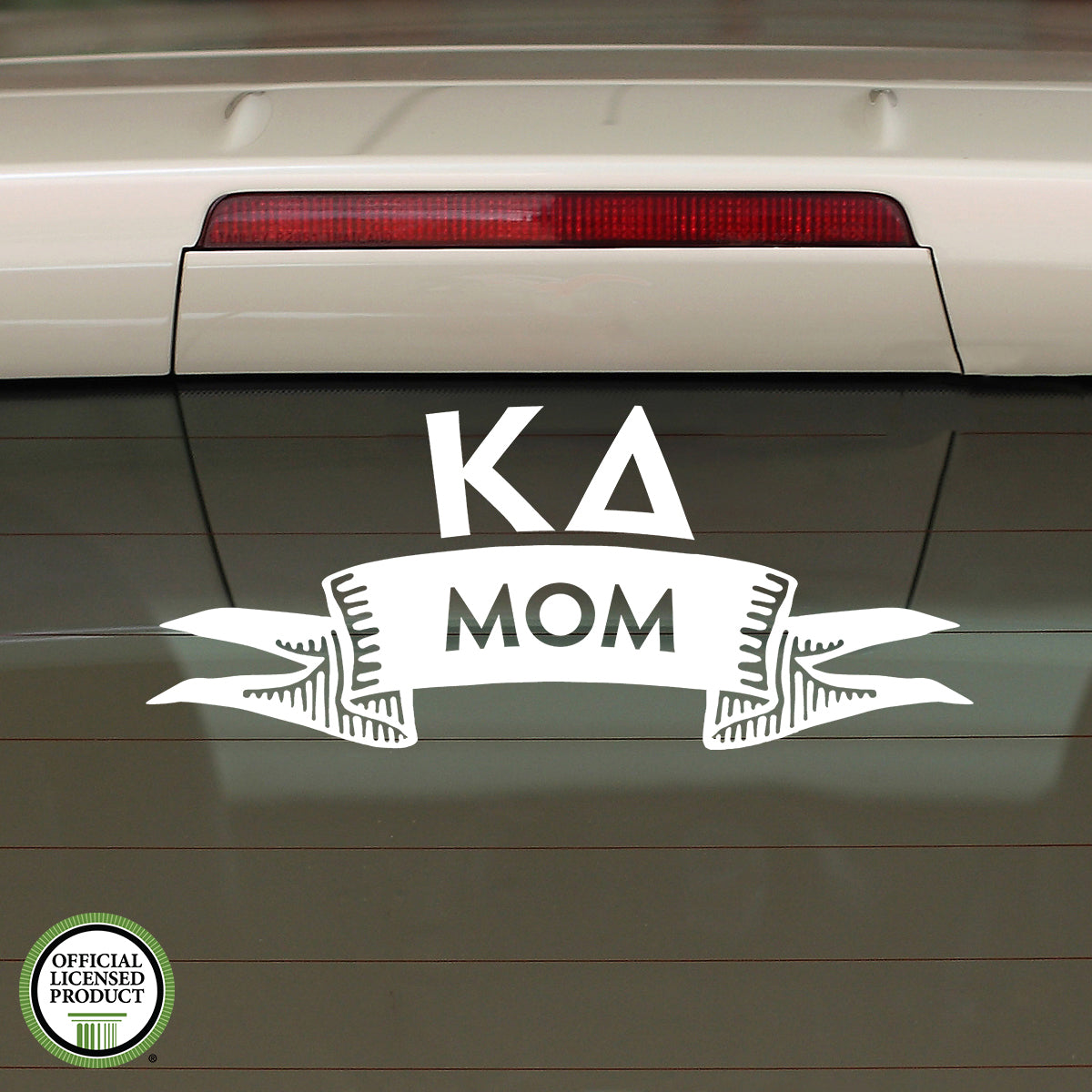Brit and Bee Sorority Ribbon Mom Decal - Kappa Delta
