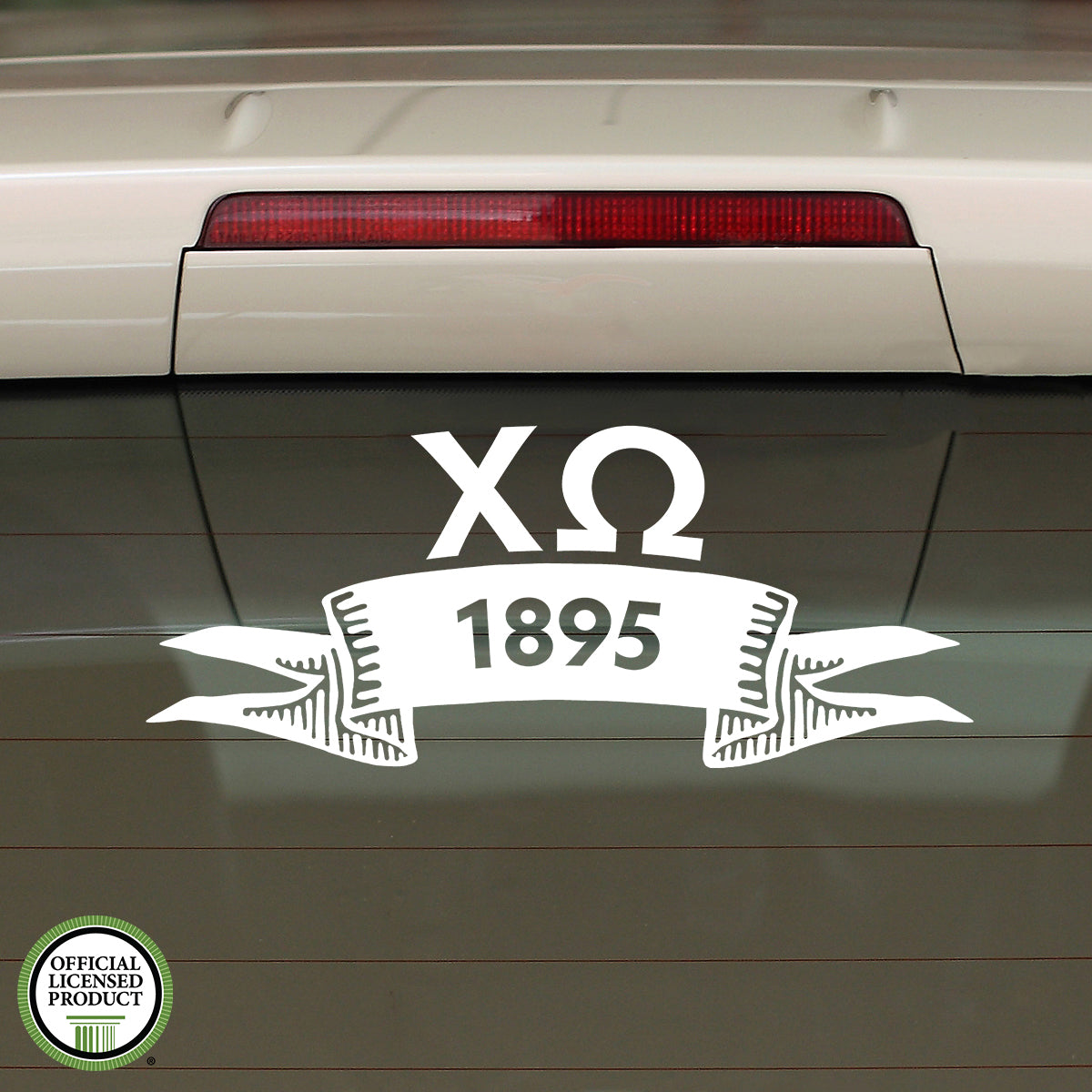 Chi Omega Decal - Sorority Ribbon Year