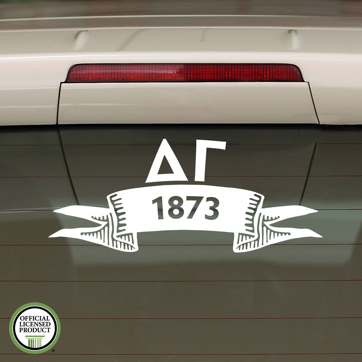 Brit and Bee Sorority Ribbon Year Decal - Delta Gamma