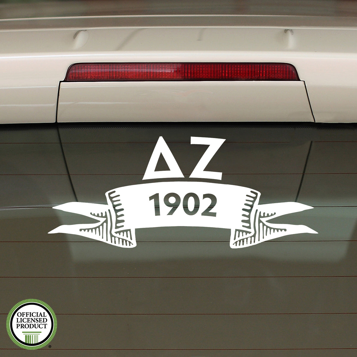 Brit and Bee Sorority Ribbon Year Decal - Delta Zeta