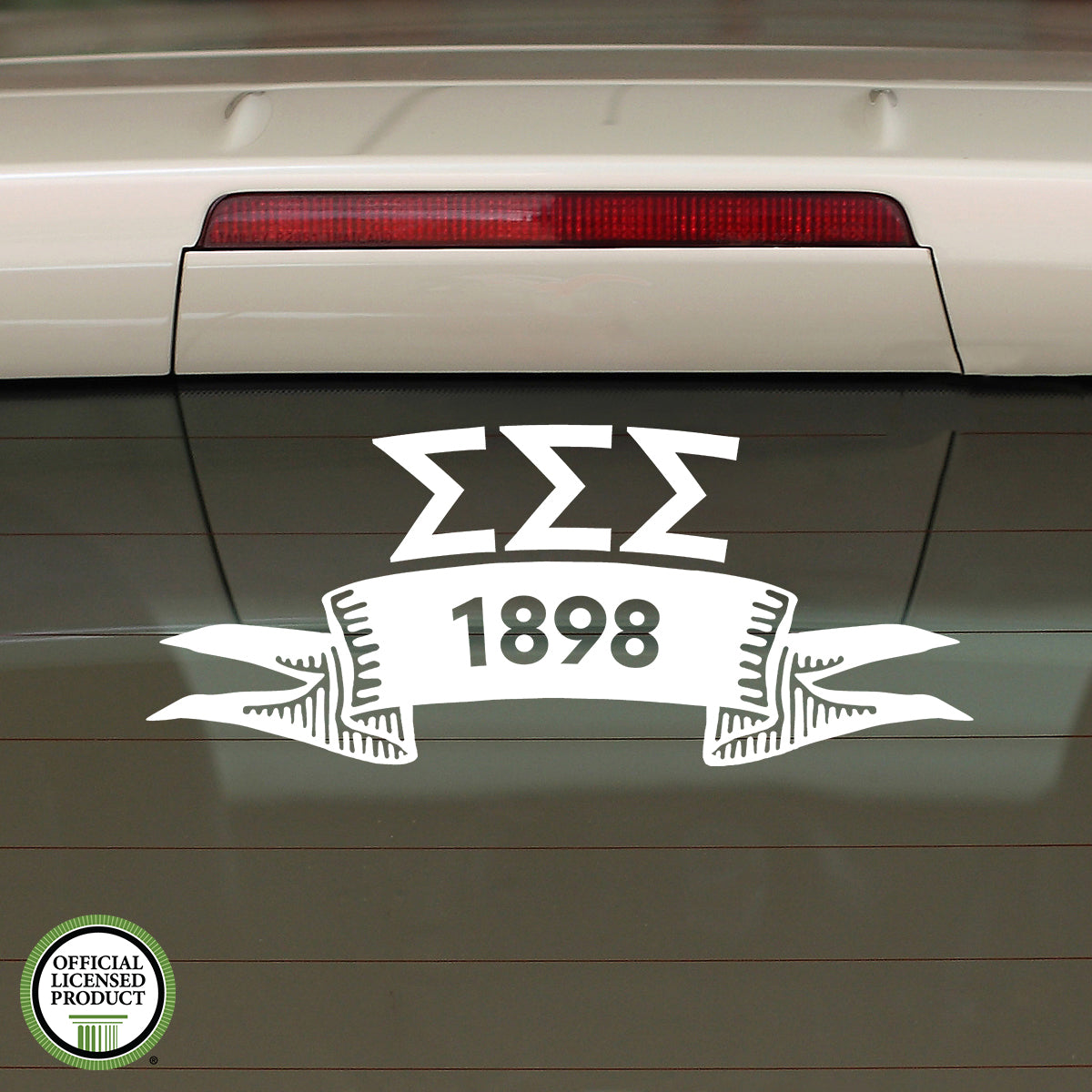 Brit and Bee Sorority Ribbon Year Decal - Sigma Sigma Sigma
