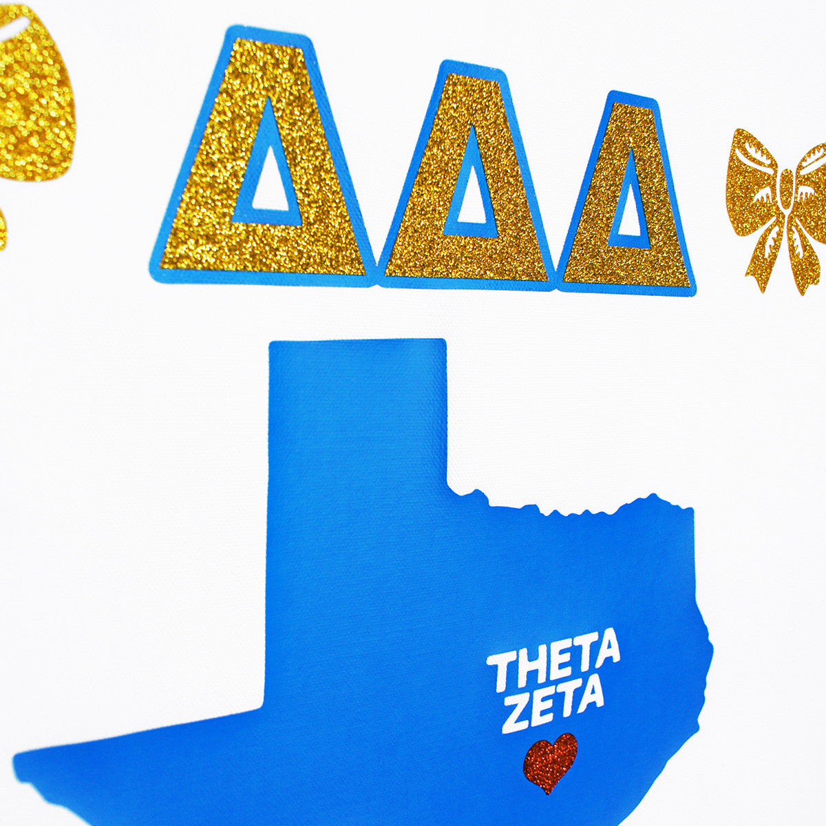 Sorority Chapter Pennant Flag - Delta Delta Delta
