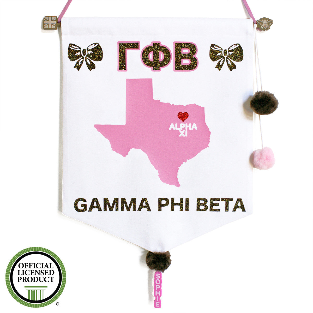 Sorority Chapter Pennant Flag - Gamma Phi Beta