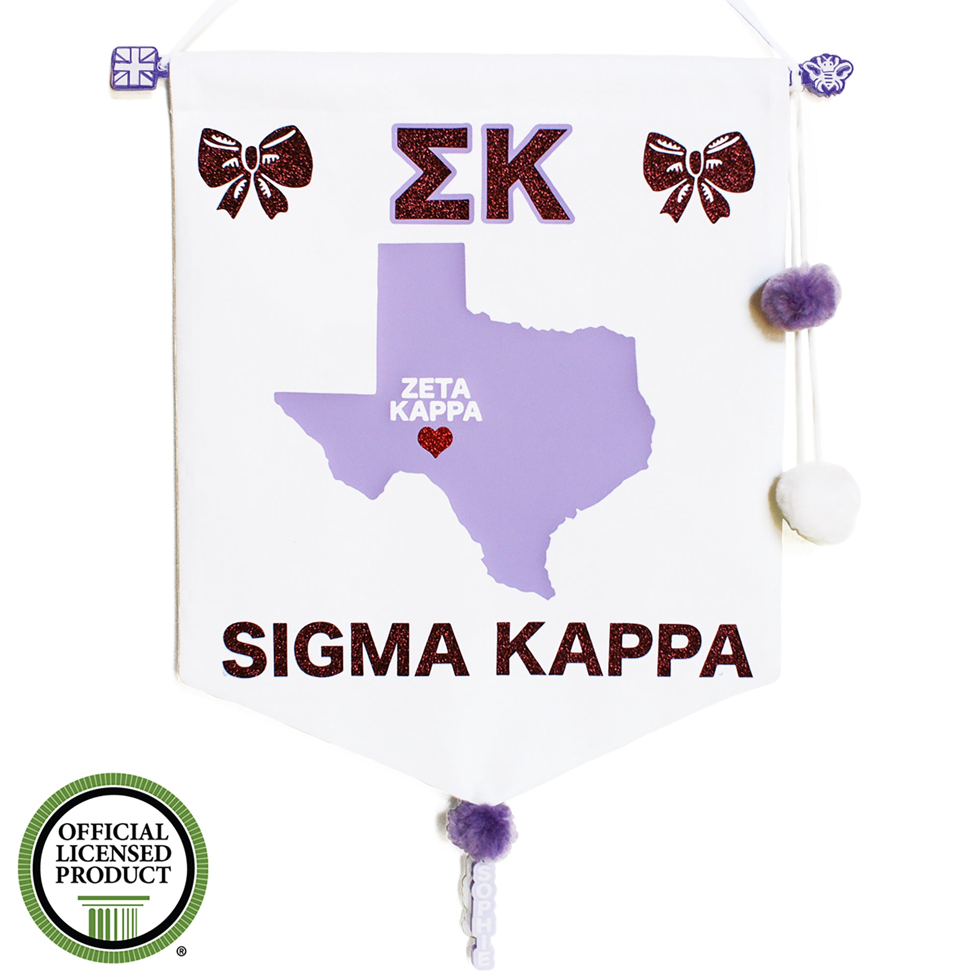 Sorority Chapter Pennant Flag - Sigma Kappa