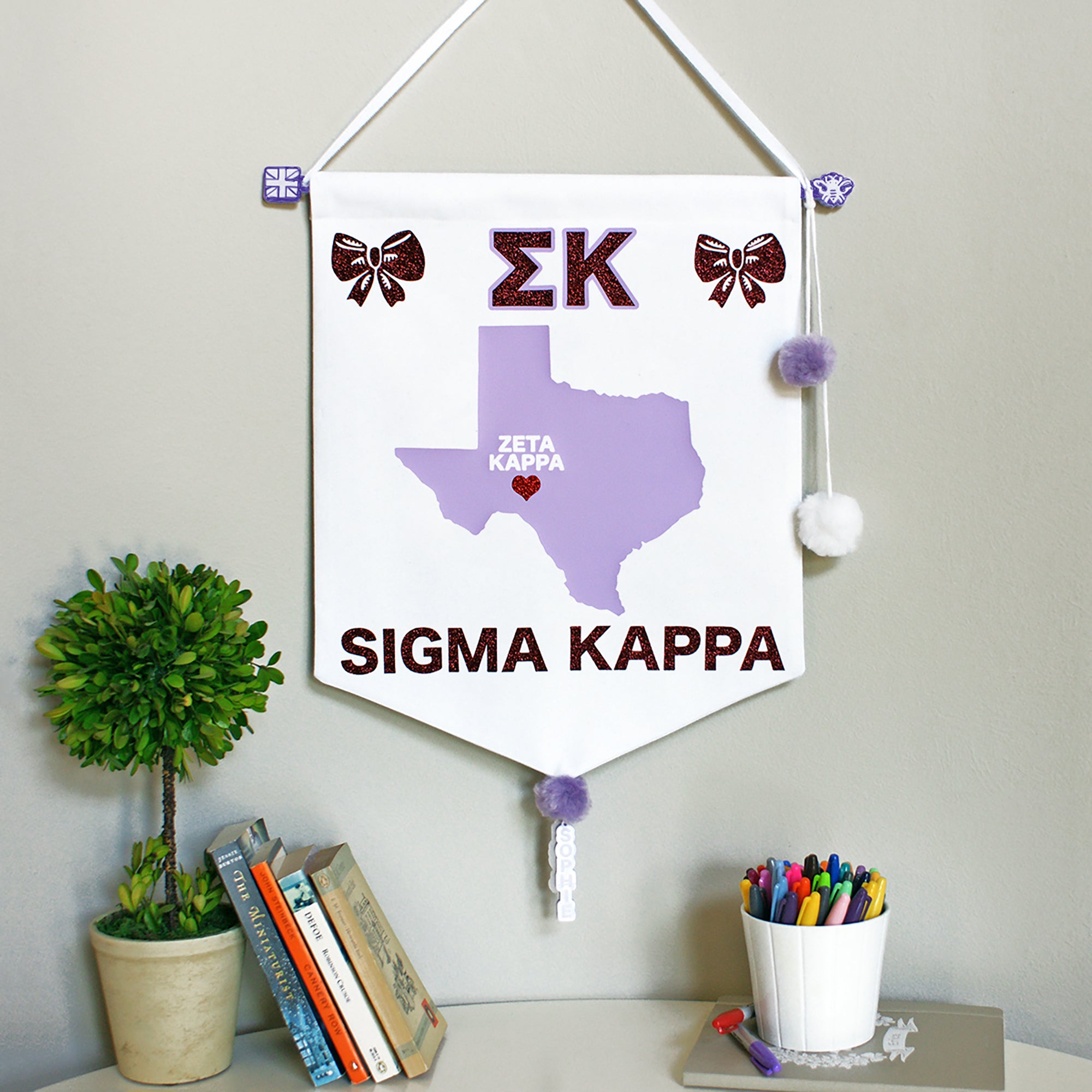 Sorority Chapter Pennant Flag - Sigma Kappa