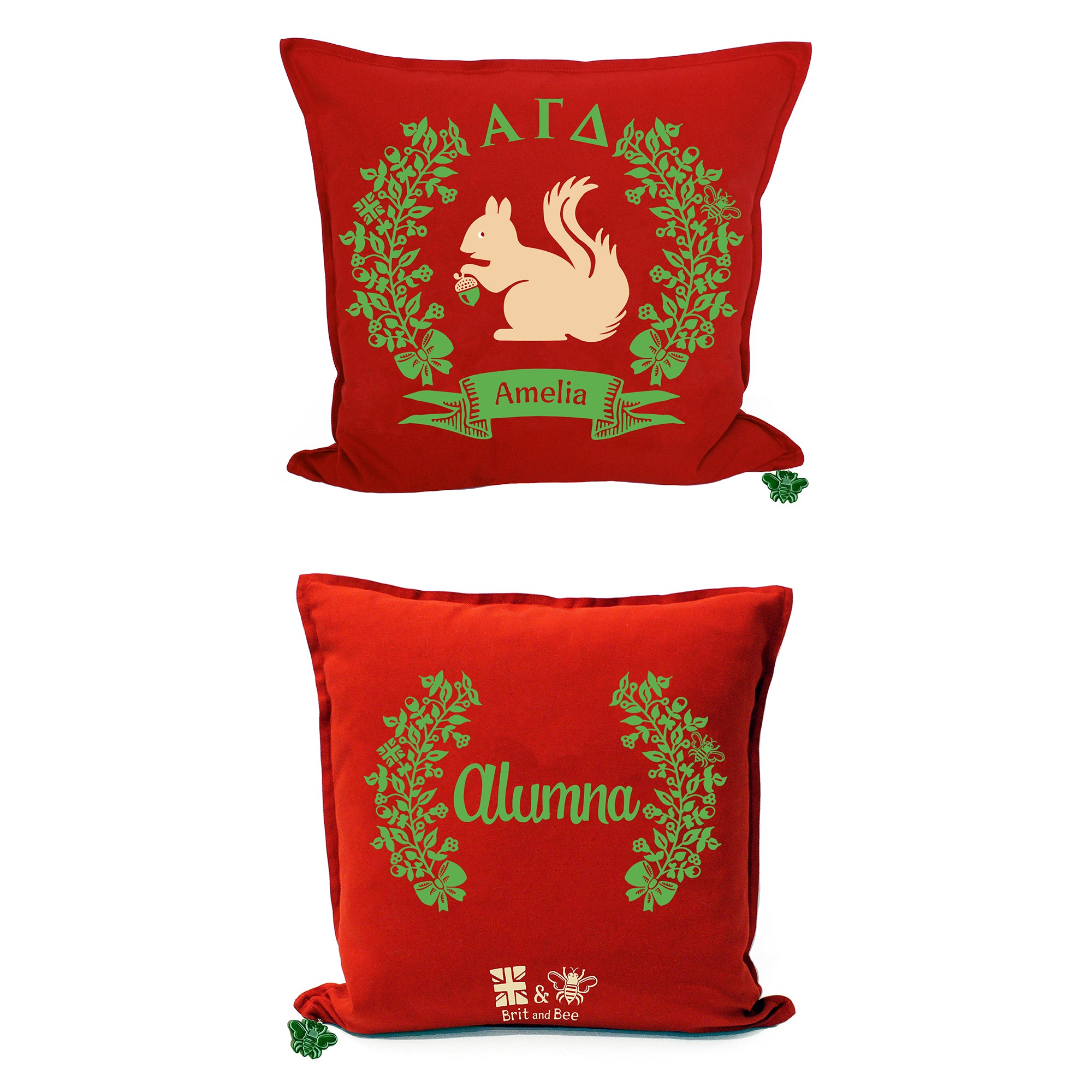 Alpha Gamma Delta Sorority Pillow | Brit and Bee