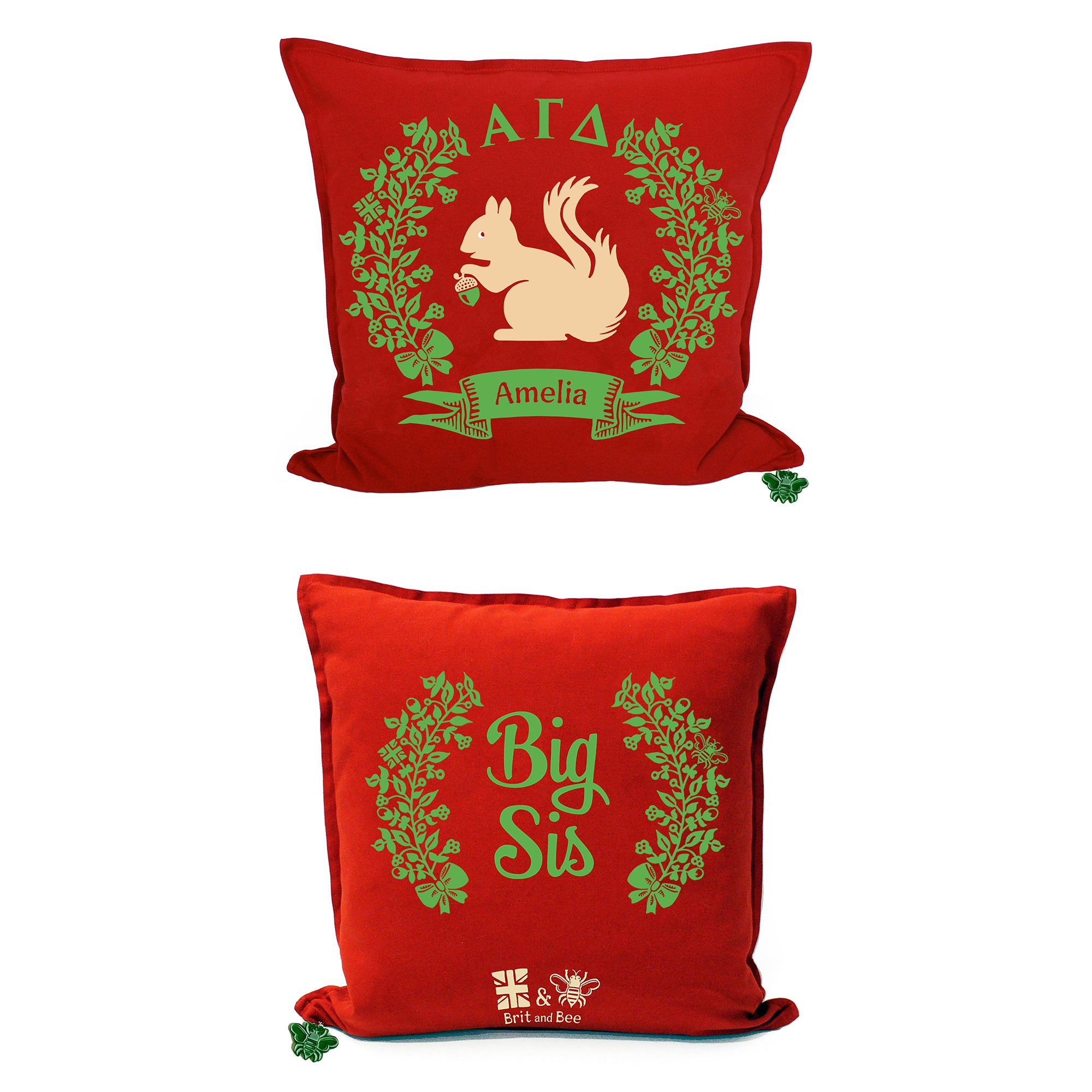 Alpha Gamma Delta Sorority Pillow | Brit and Bee