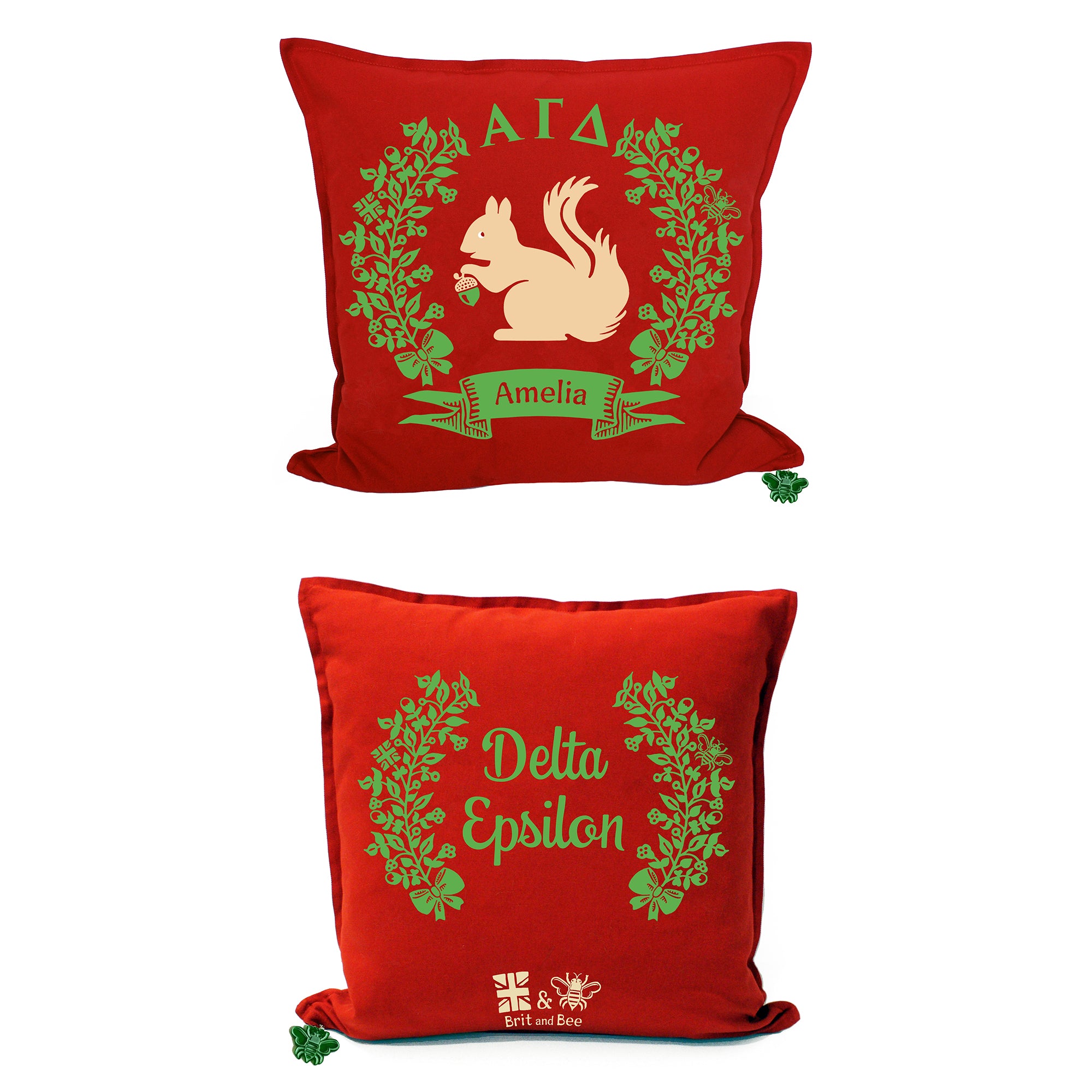Alpha Gamma Delta Sorority Pillow | Brit and Bee