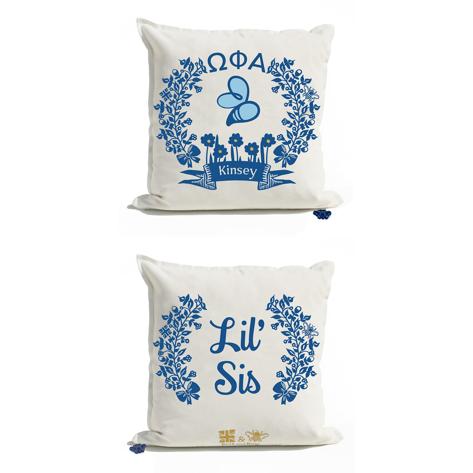 Omega Phi Alpha Throw Pillow | Brit and Bee