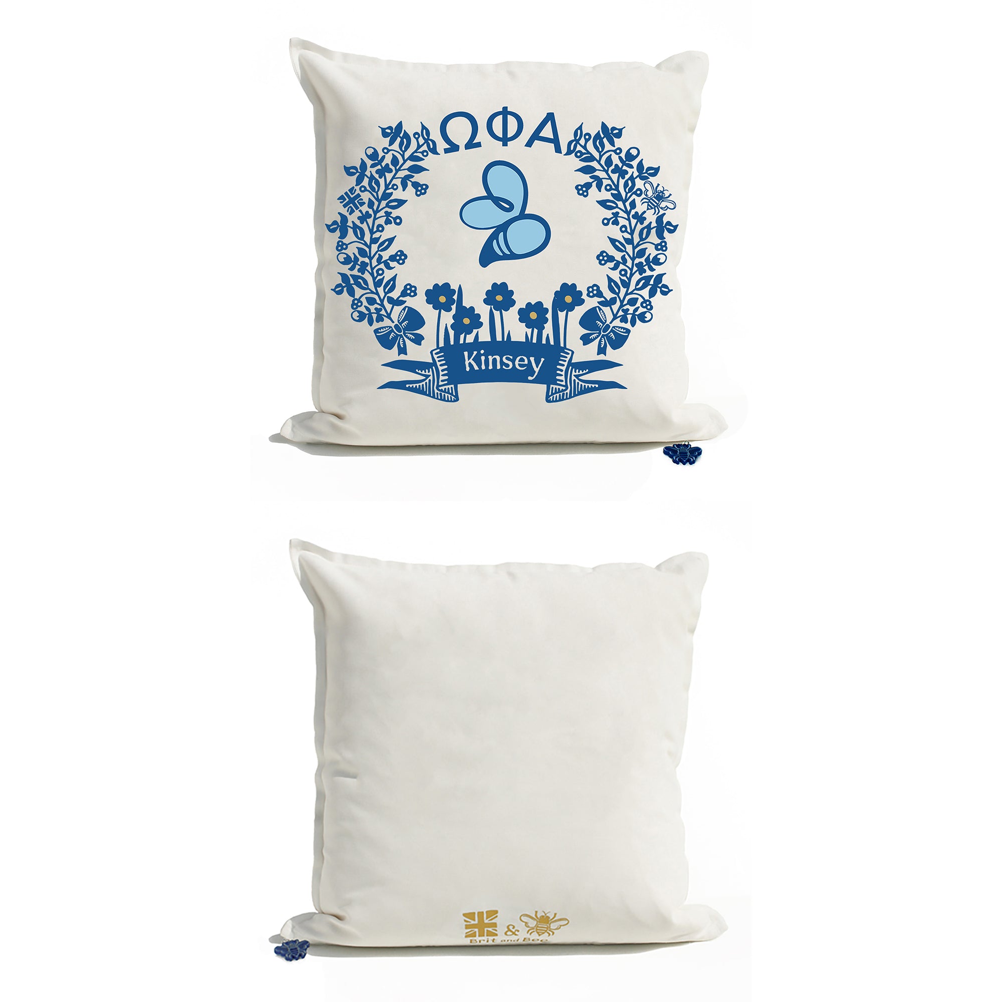 Omega Phi Alpha Throw Pillow | Brit and Bee