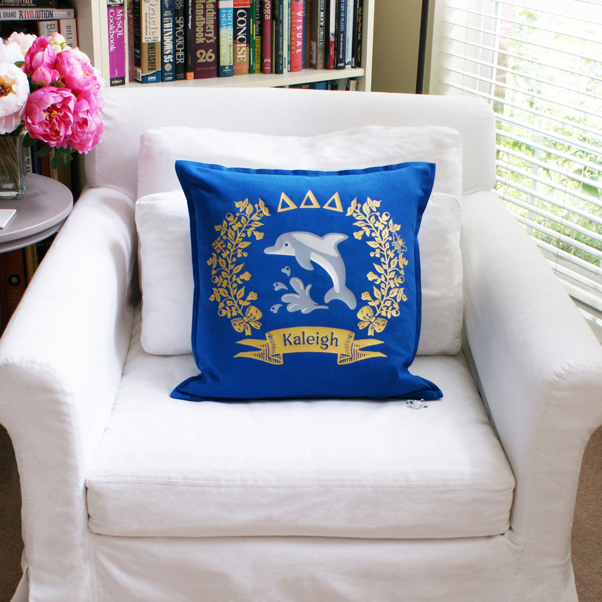 Delta Delta Delta Pillow | Brit and Bee
