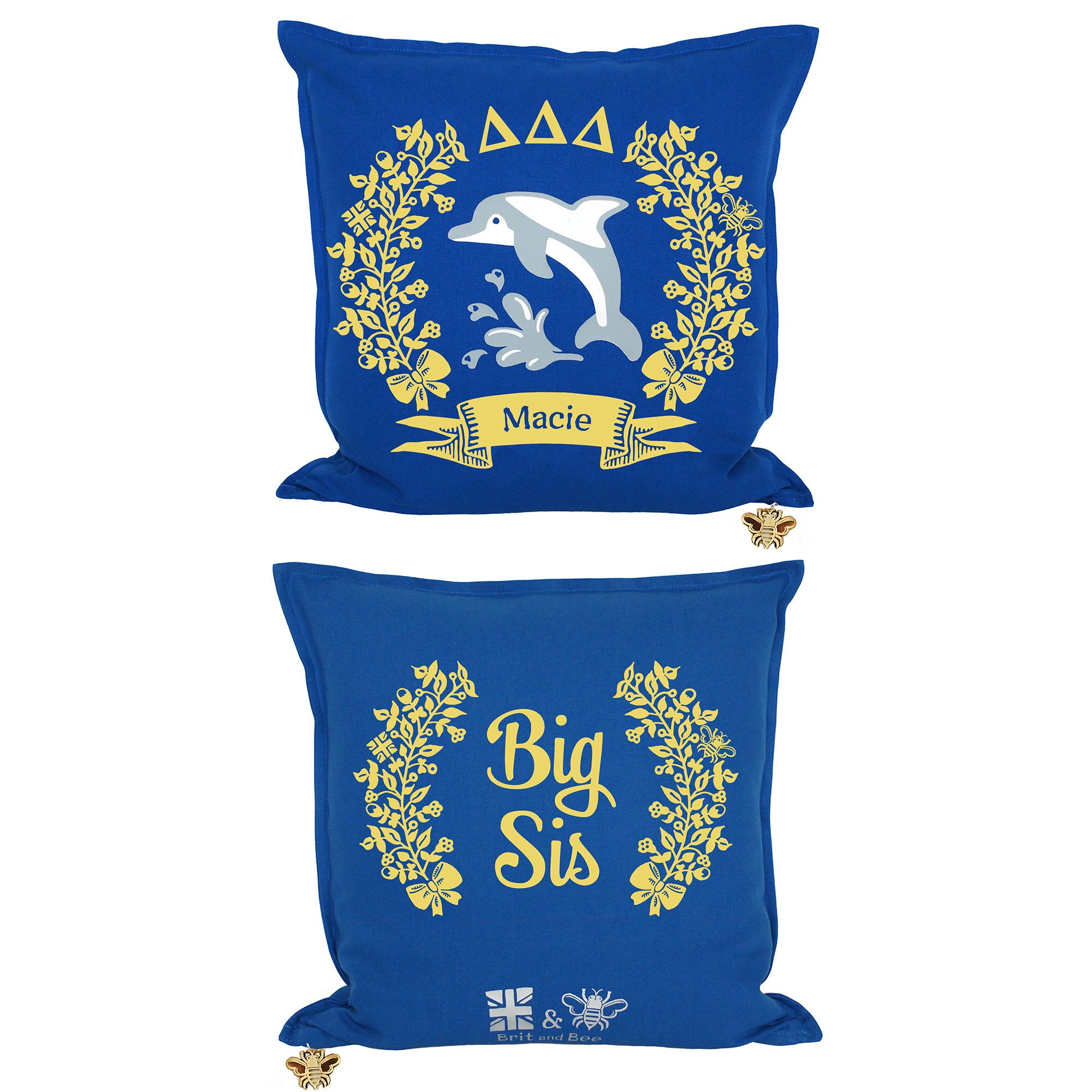 Delta Delta Delta Pillow | Brit and Bee