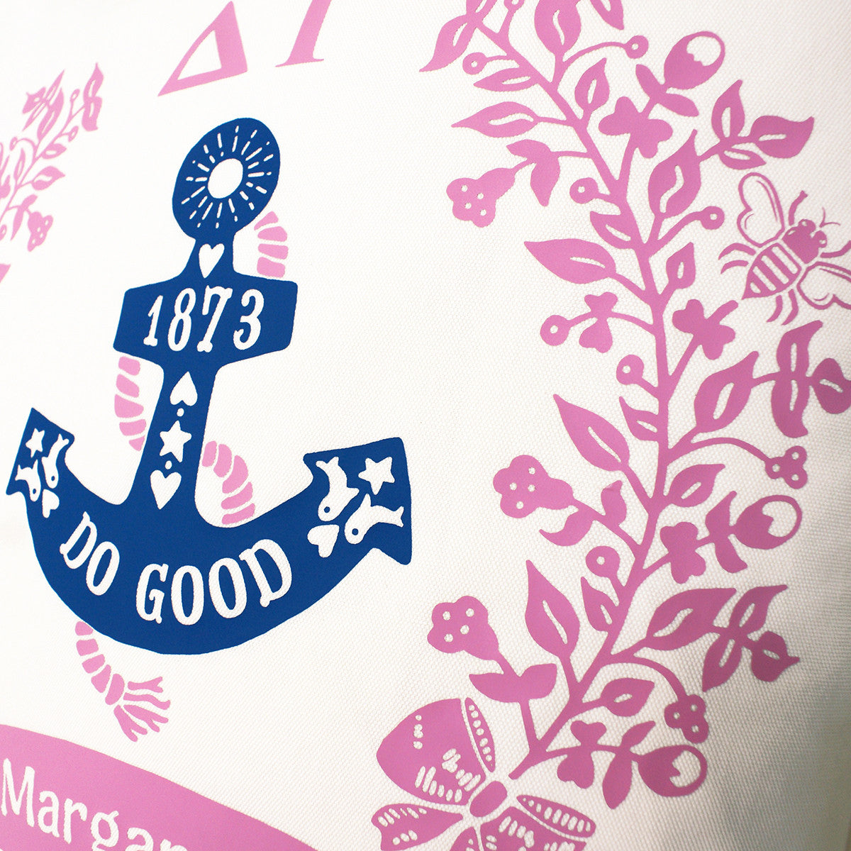 Brit and Bee Sorority Logo Throw Pillow - Delta Gamma