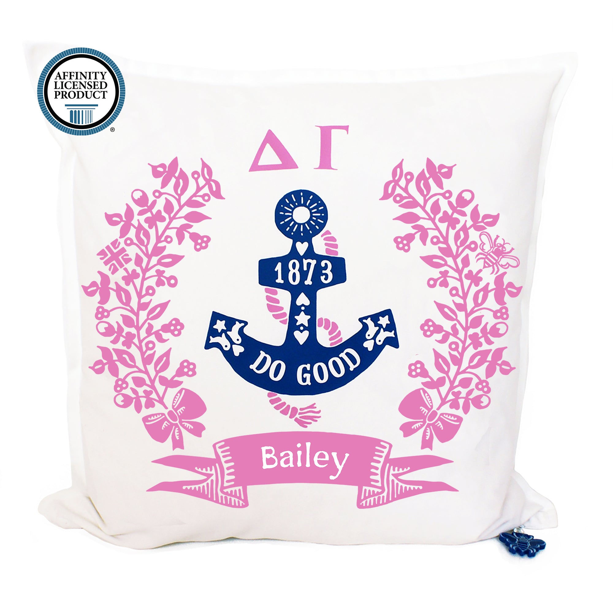 Delta Gamma Sorority Pillow | Brit and Bee