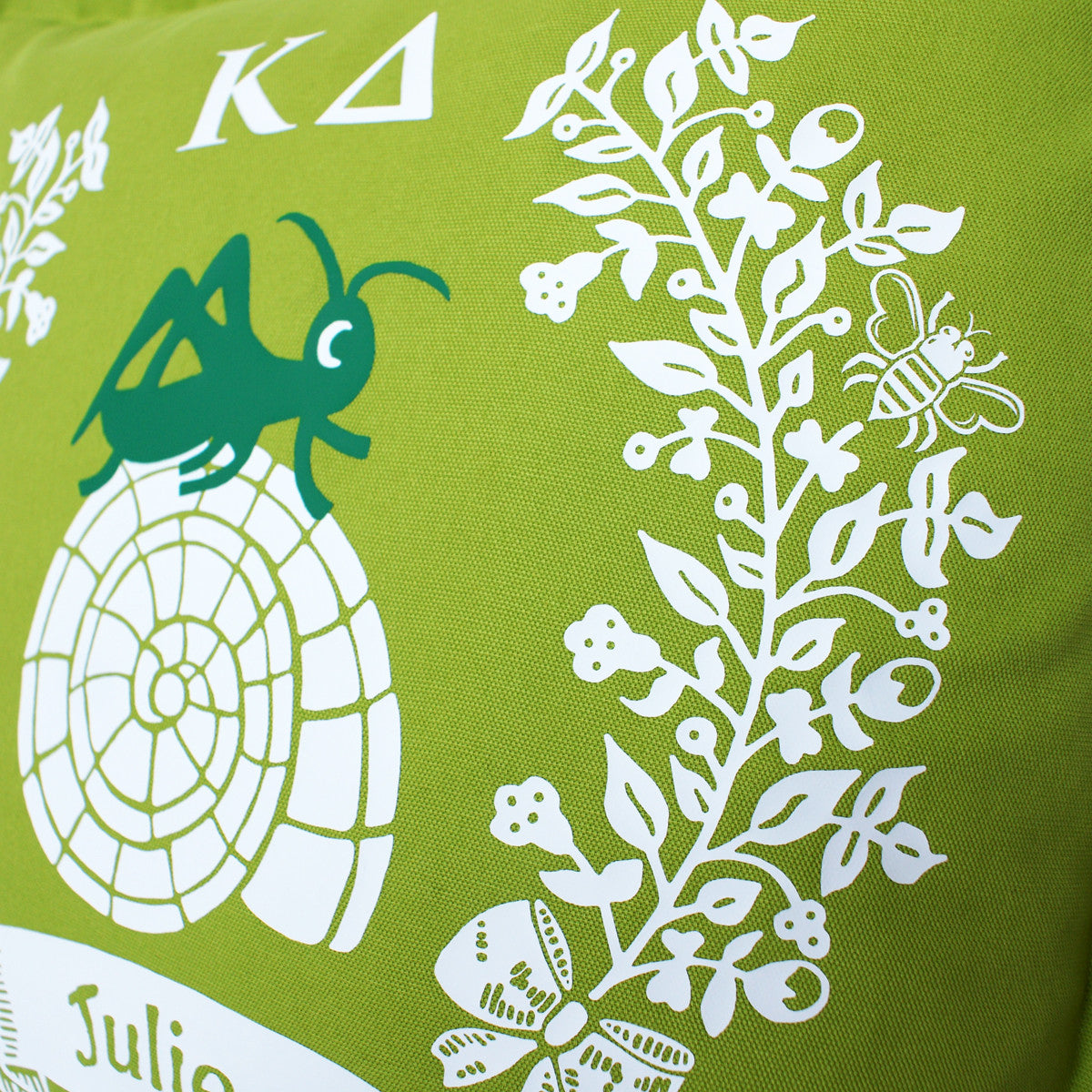 Brit and Bee Sorority Logo Throw Pillow - Kappa Delta