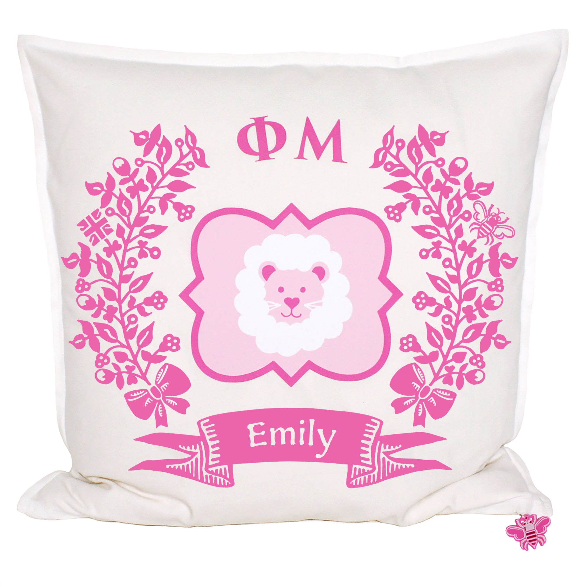 Phi Mu Sorority Pillow | Brit and Bee