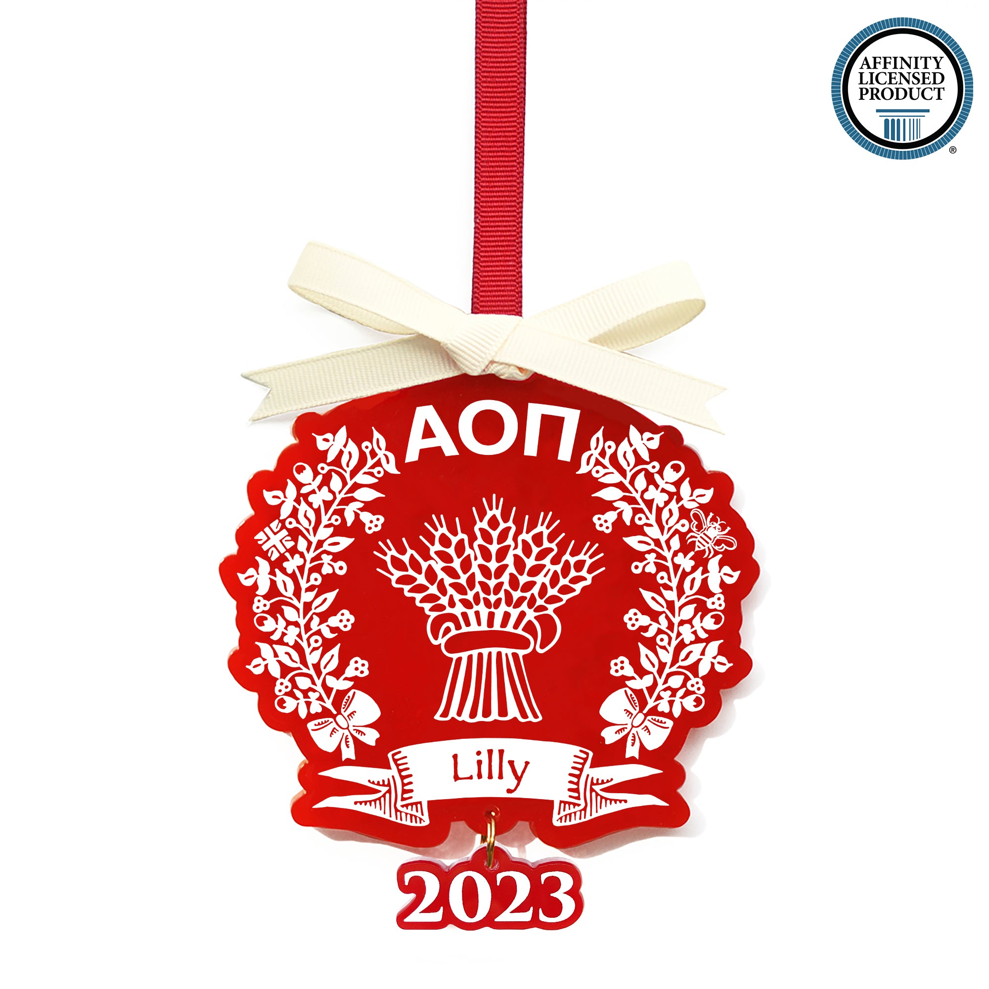 Alpha Omicron Pi Ornament | Brit and Bee