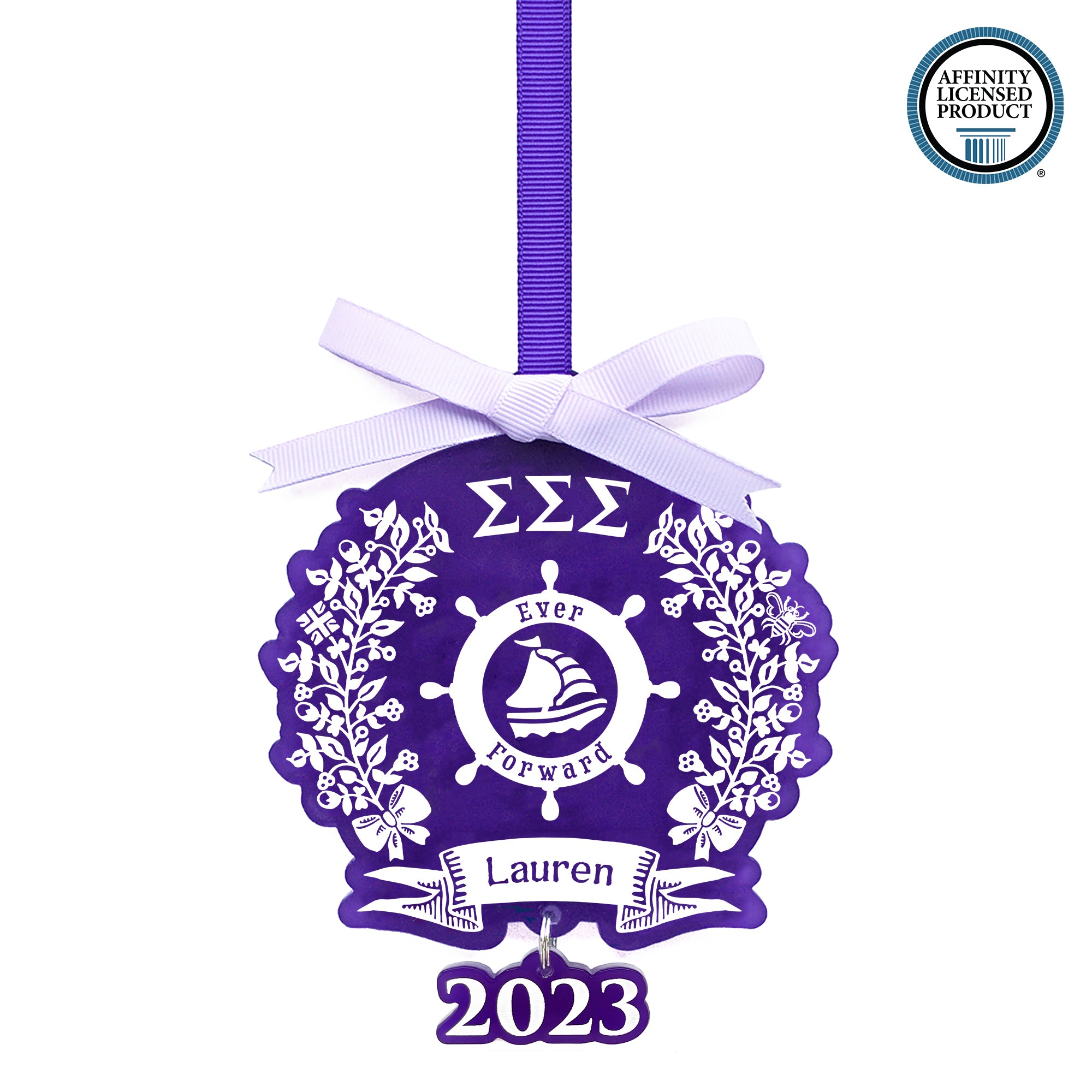 Tri Sigma Sorority Logo Ornament | Brit and Bee