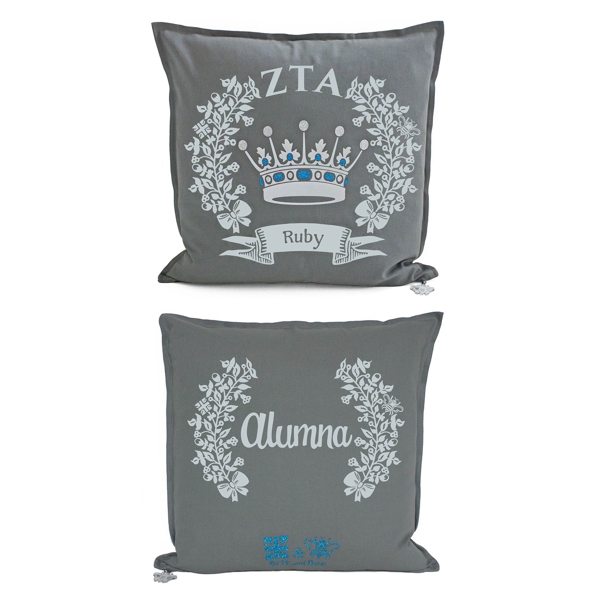 Zeta Tau Alpha Pillow | Brit and Bee