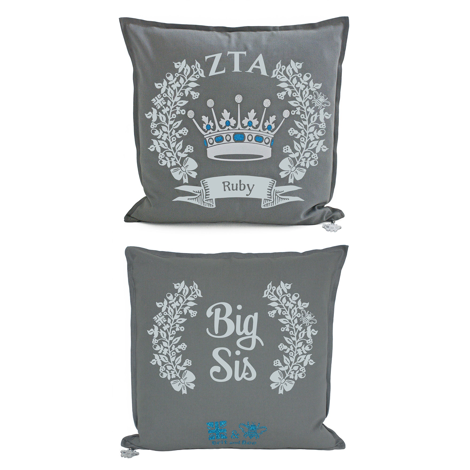 Zeta Tau Alpha Pillow | Brit and Bee