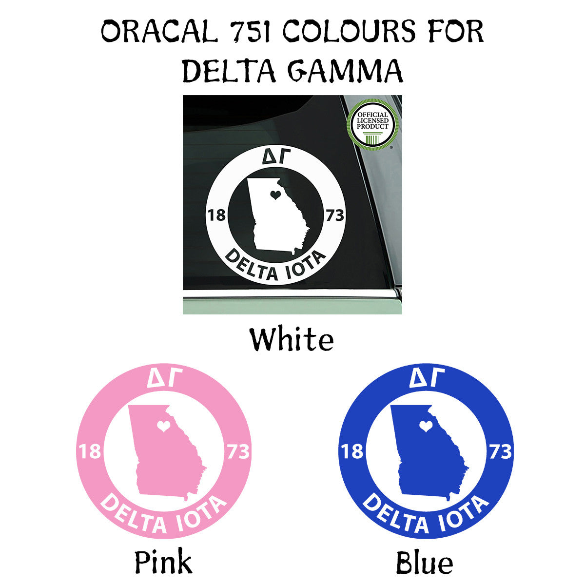 Brit and Bee Sorority State Decal - Delta Gamma