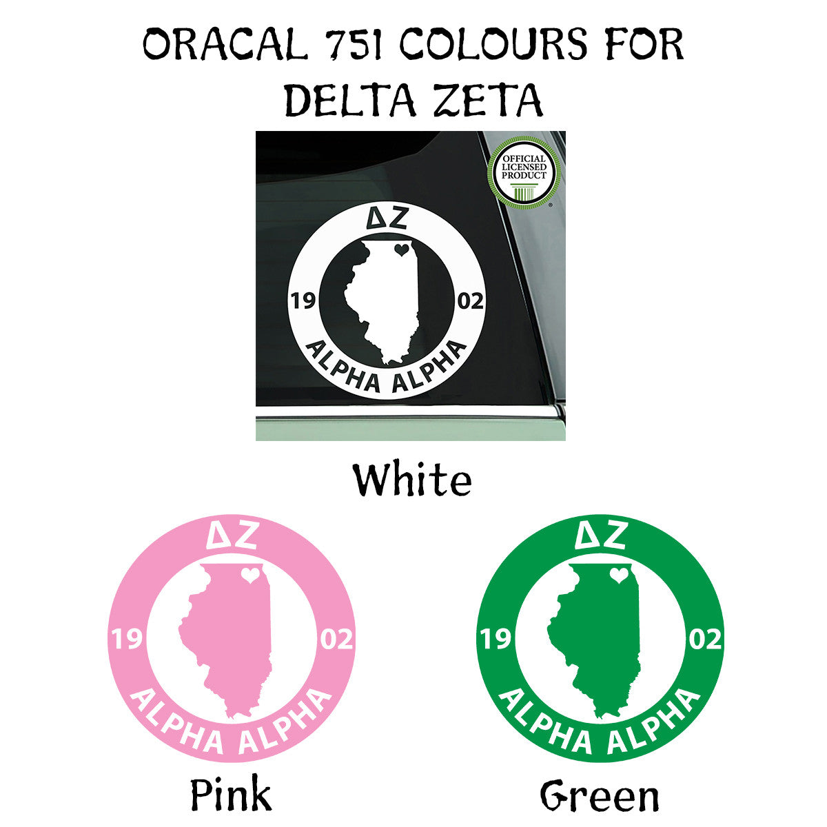 Brit and Bee Sorority State Decal - Delta Zeta
