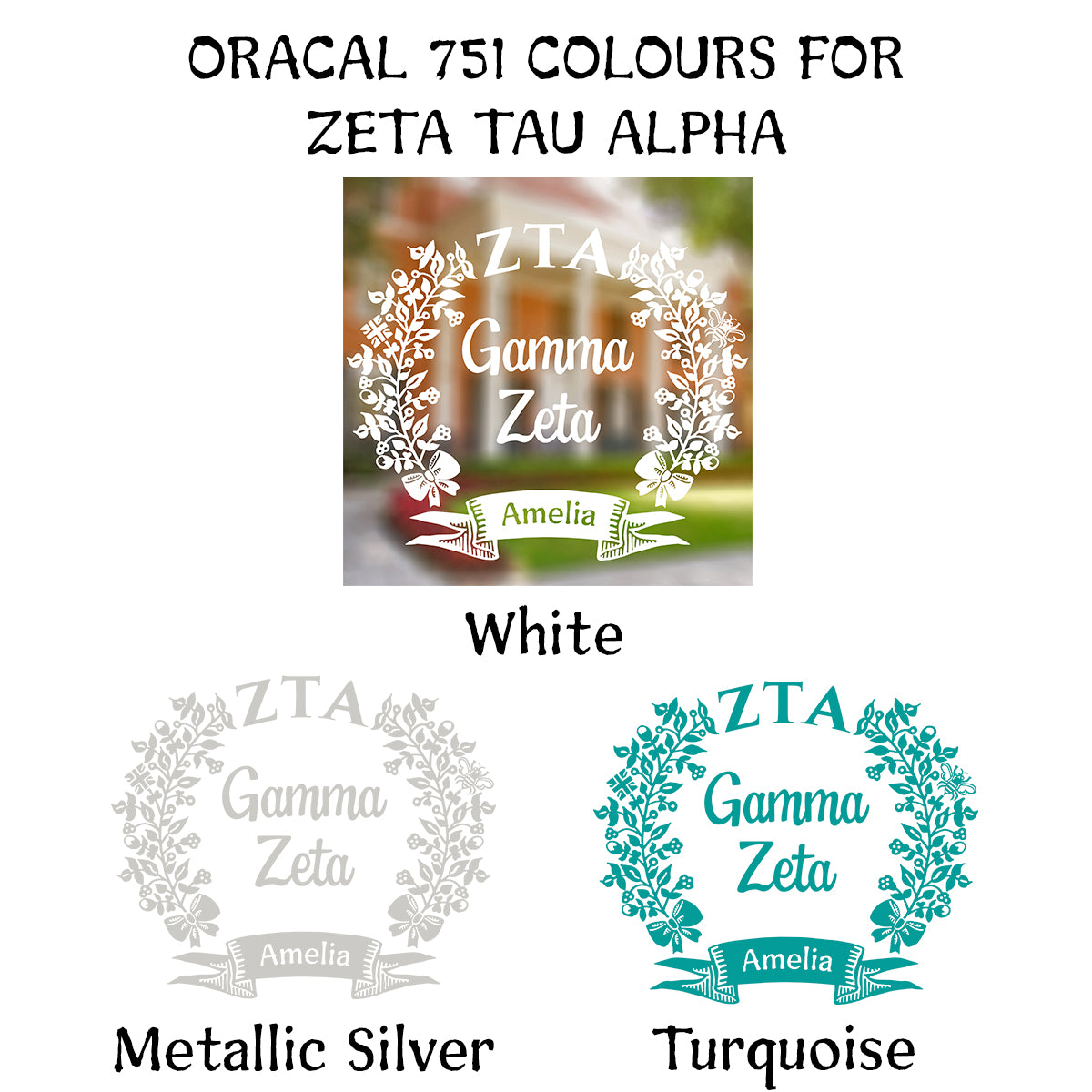 Brit and Bee Sorority Chapter Decal - Zeta Tau Alpha