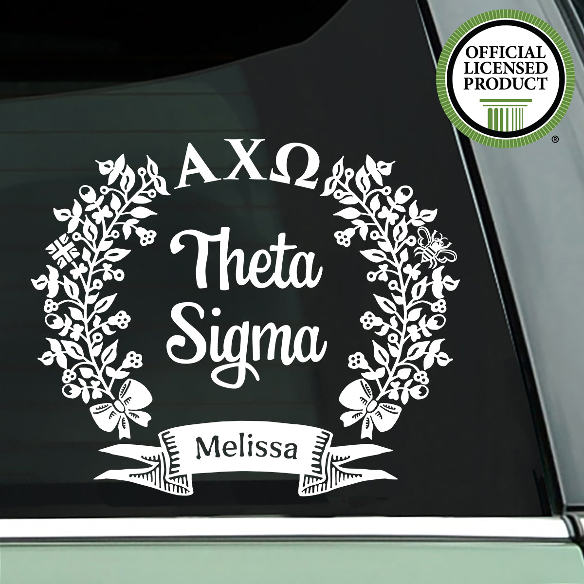 Brit and Bee Sorority Chapter Decal - Alpha Chi Omega
