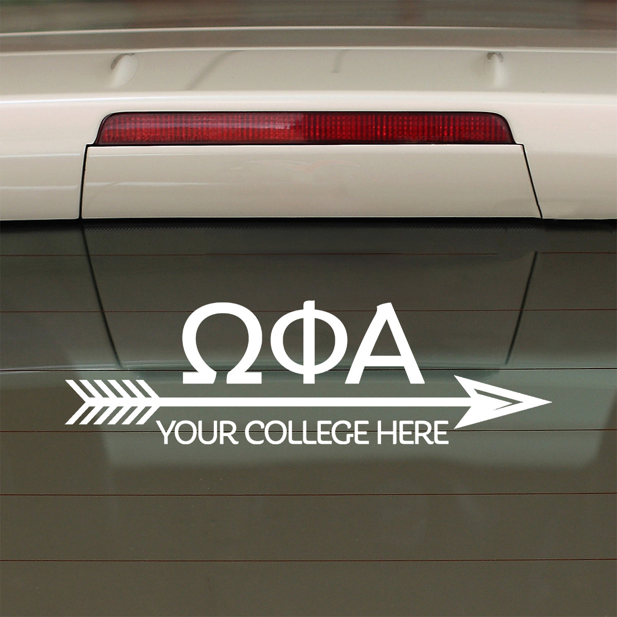 Brit and Bee Sorority Arrow Decal - Omega Phi Alpha