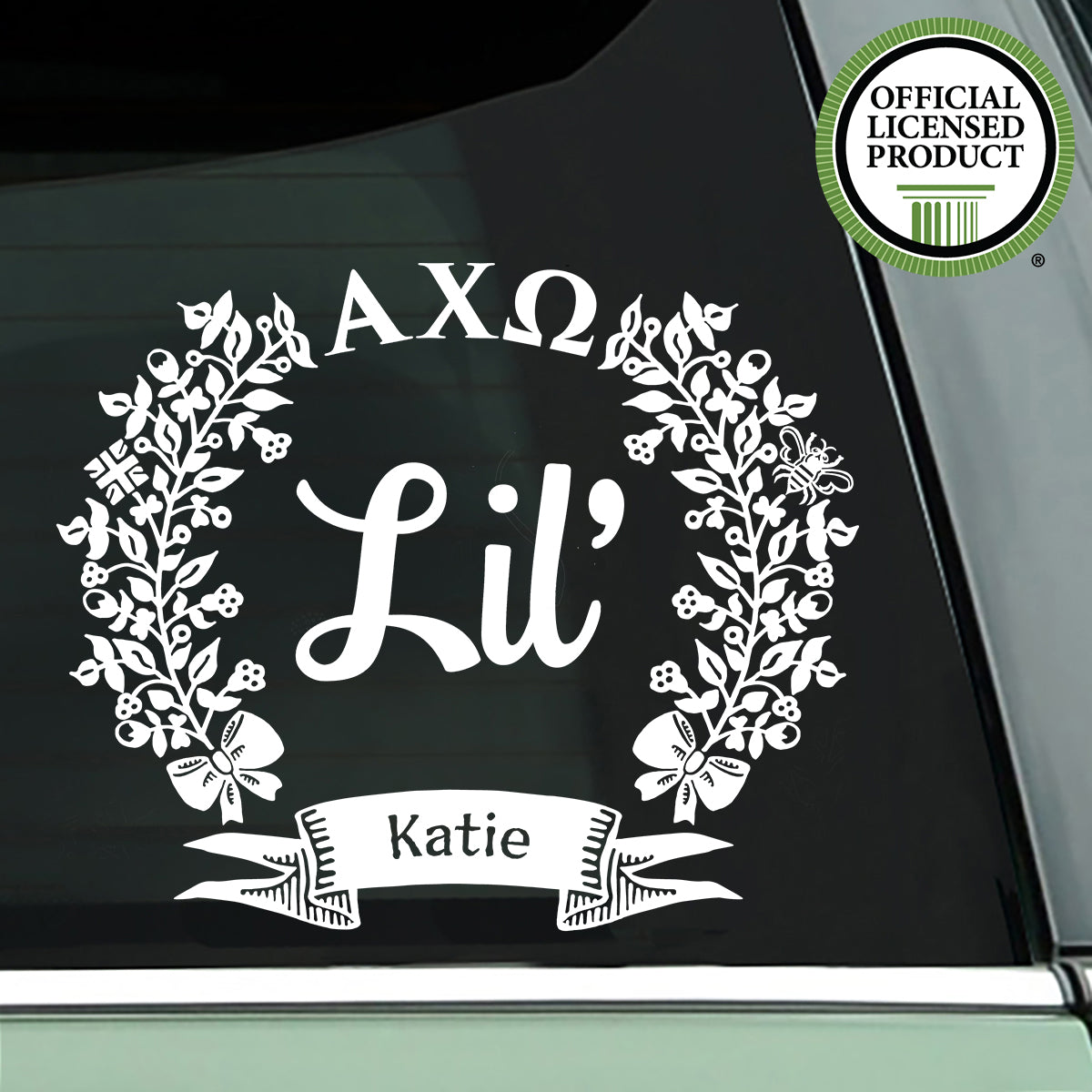 Brit and Bee Sorority Lil' Decal - Alpha Chi Omega