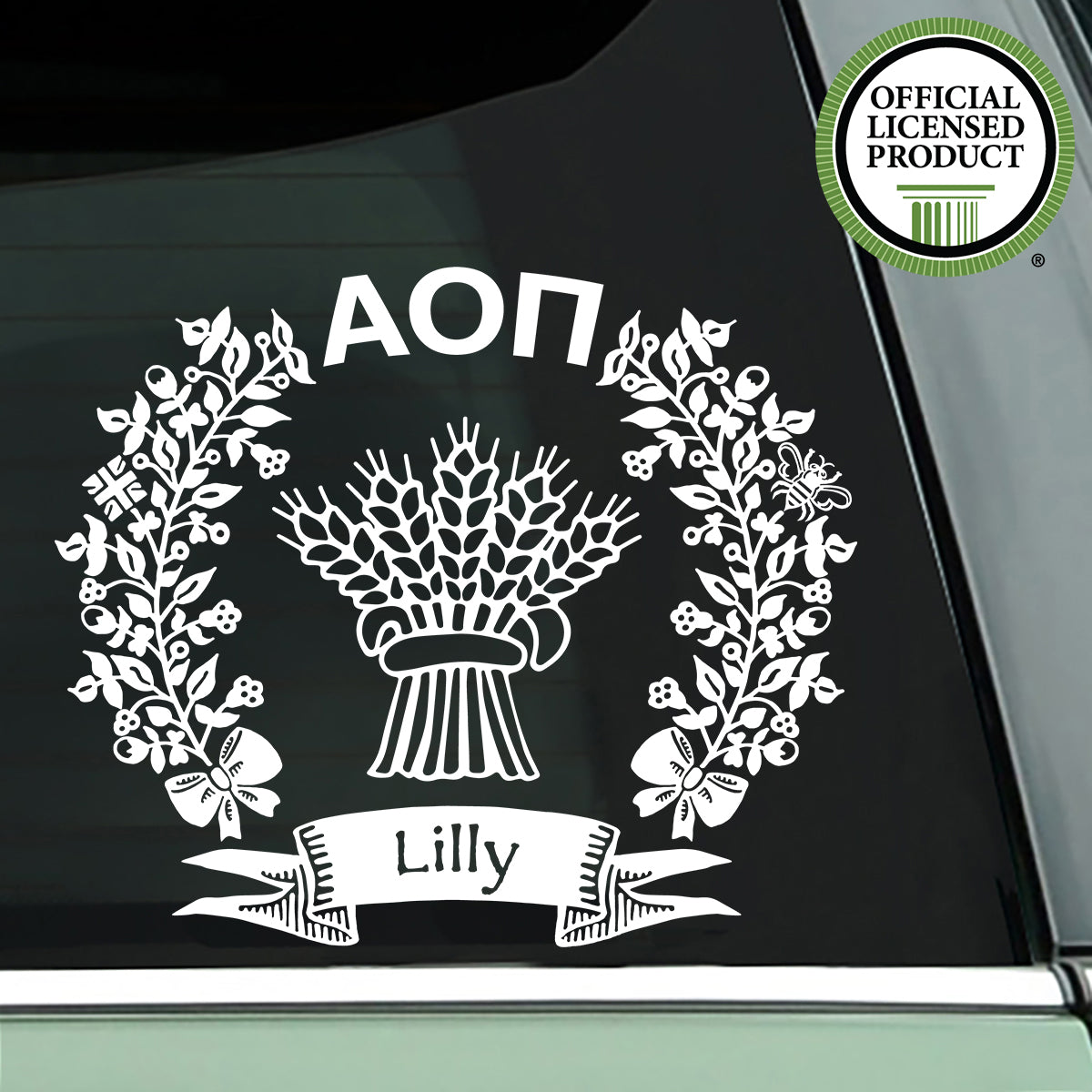 Brit and Bee Sorority Logo Decal - Alpha Omicron Pi