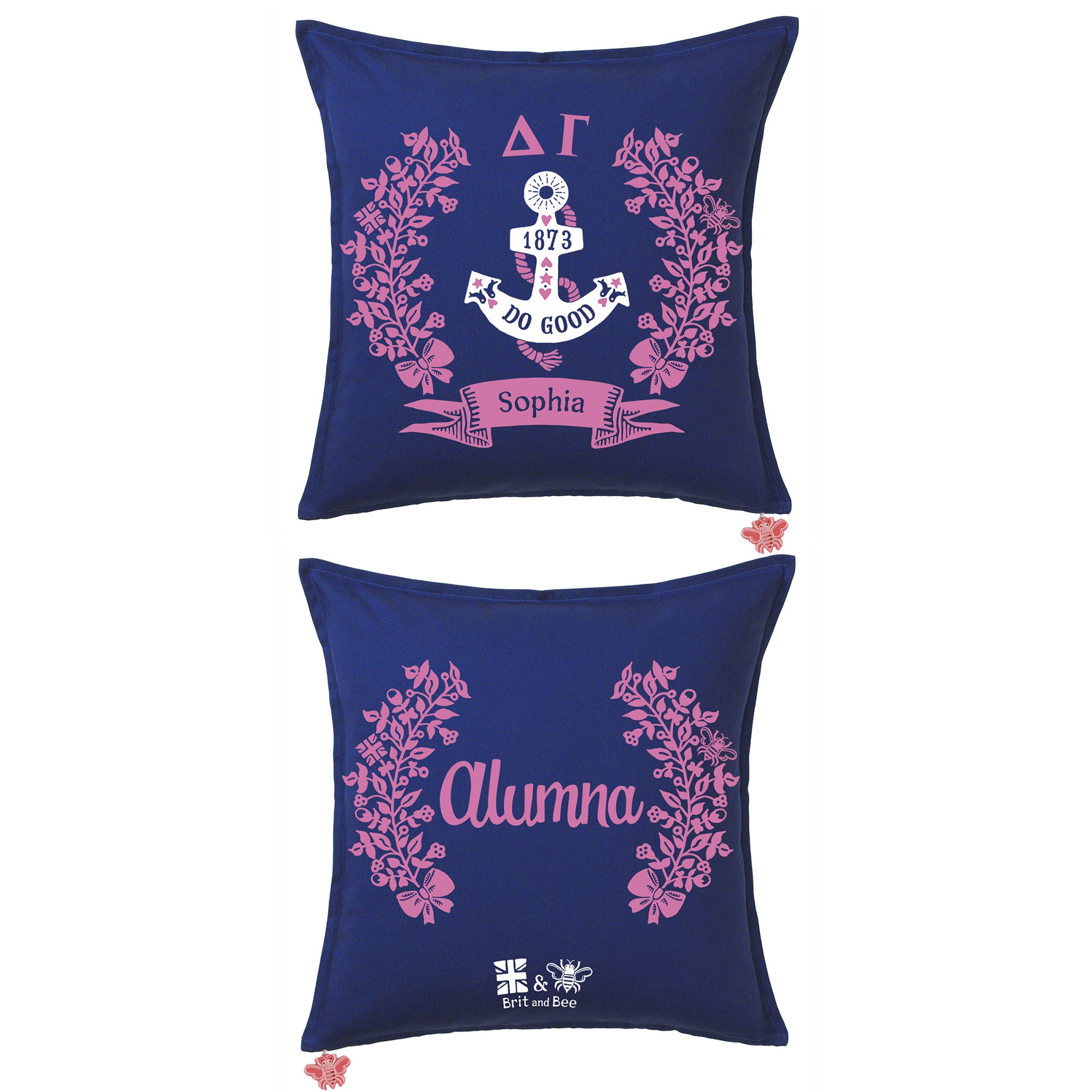 Delta Gamma Pillow | Brit and Bee