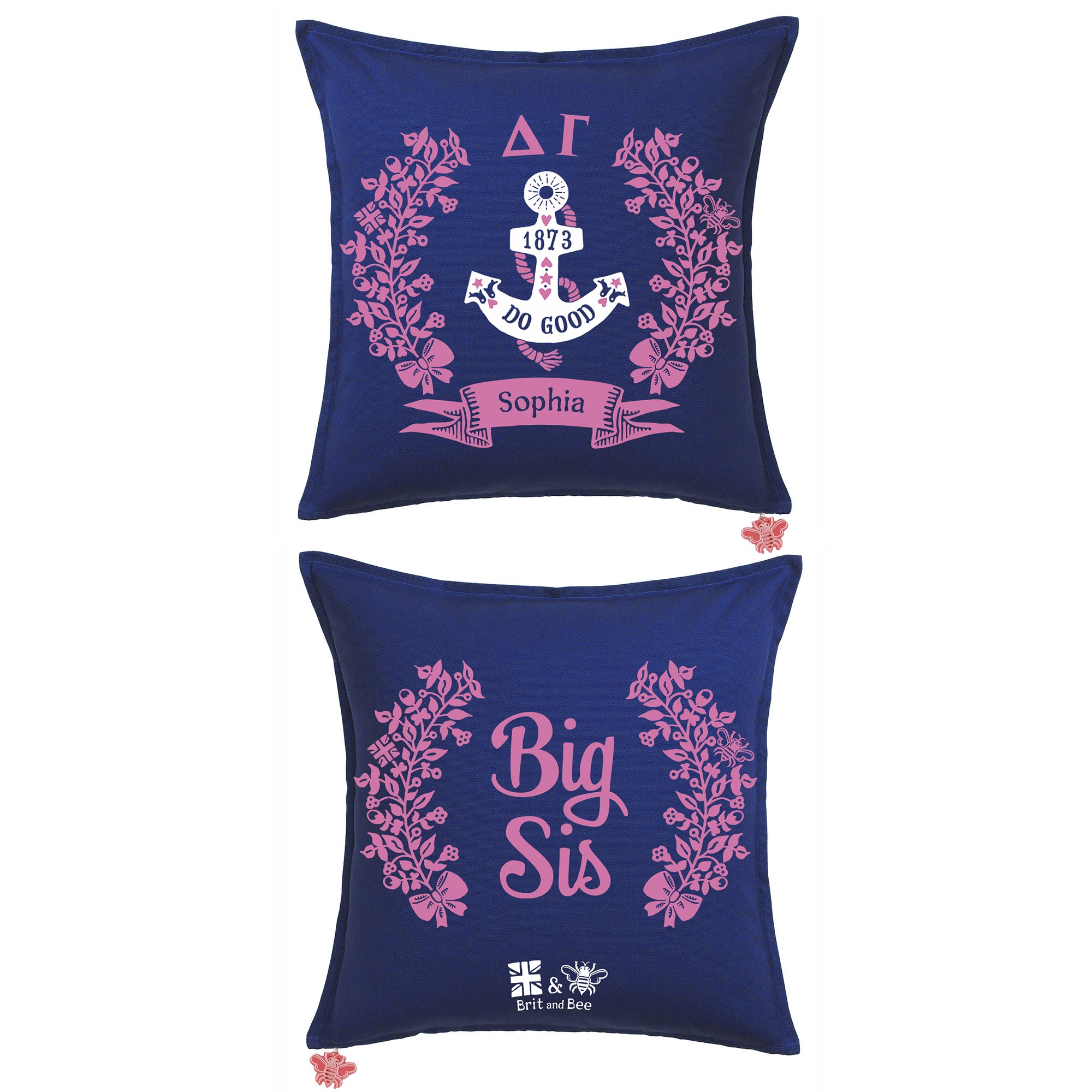 Delta Gamma Pillow | Brit and Bee