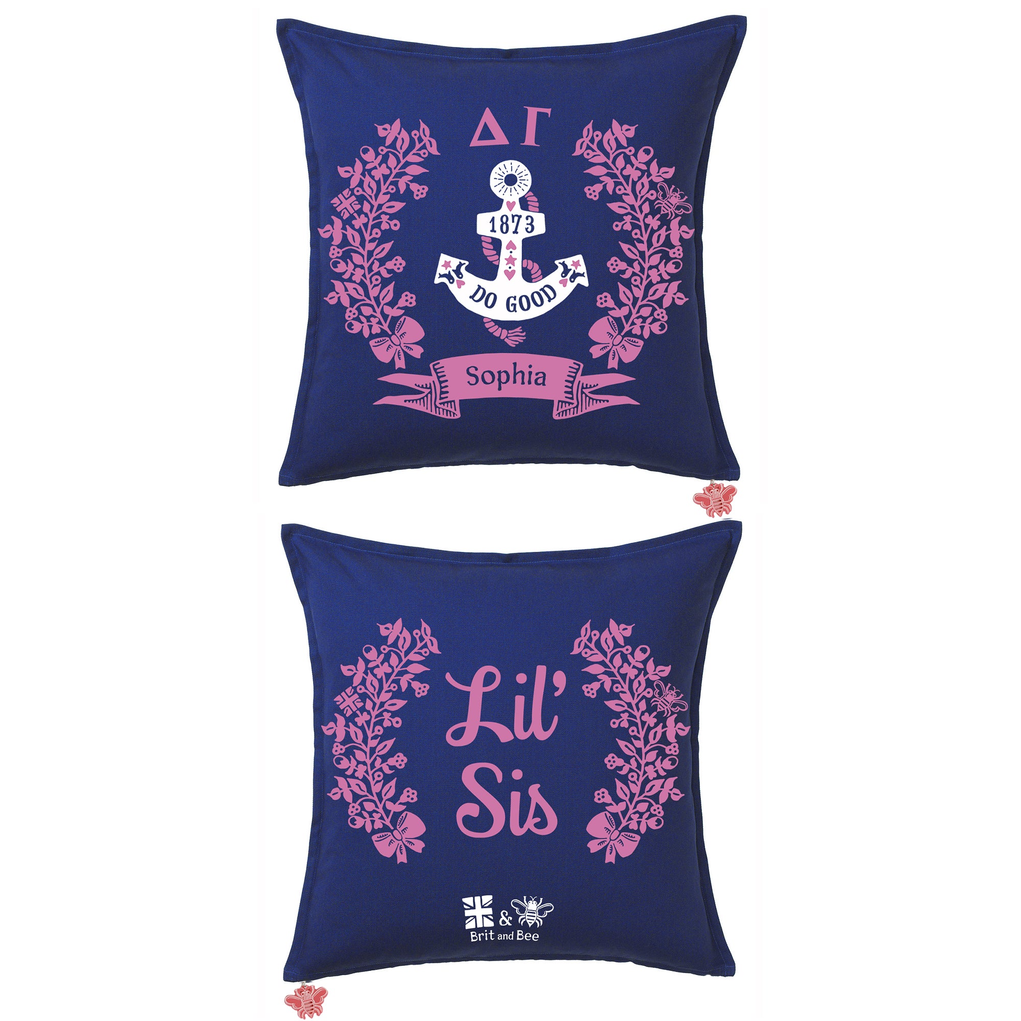Delta Gamma Pillow | Brit and Bee