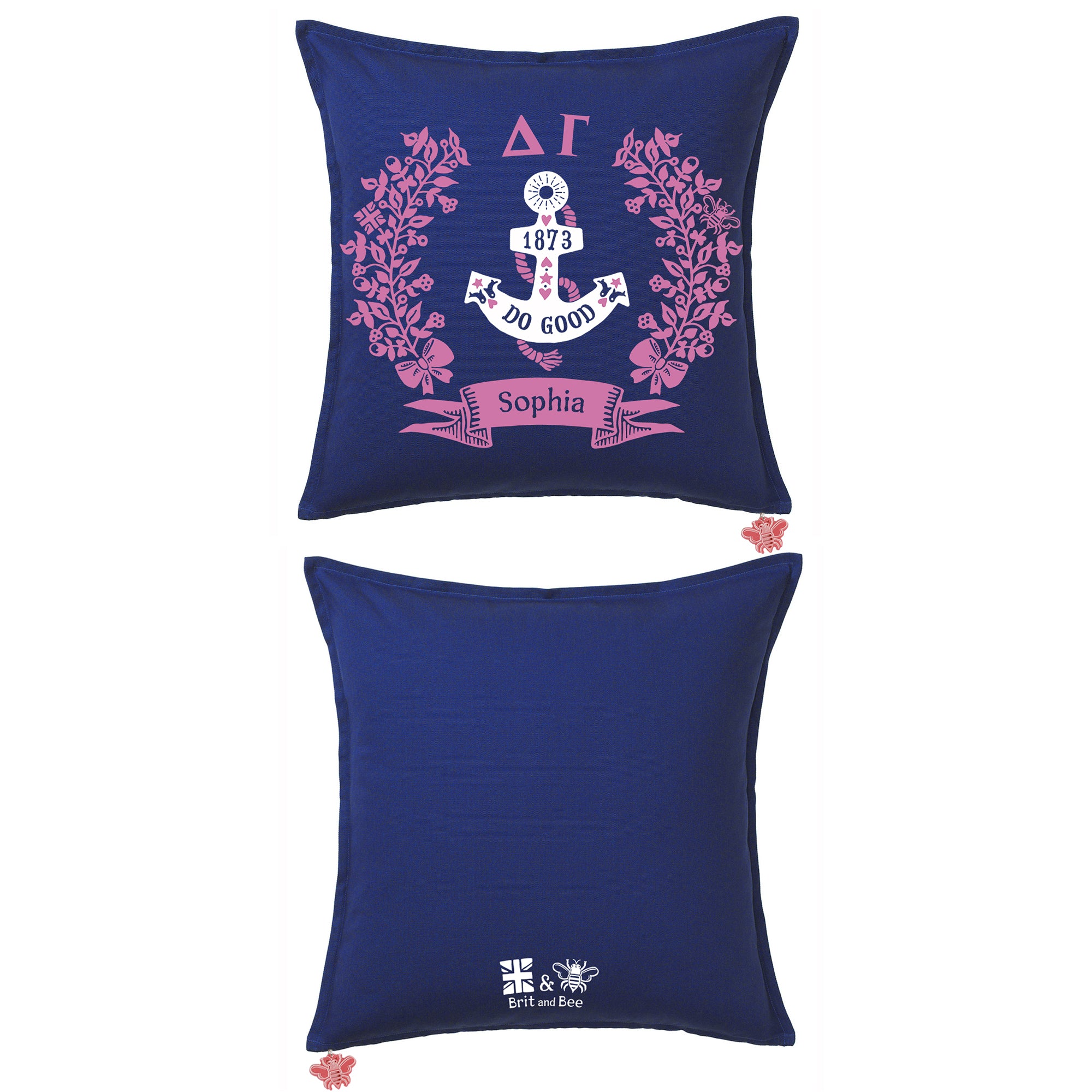 Delta Gamma Pillow | Brit and Bee