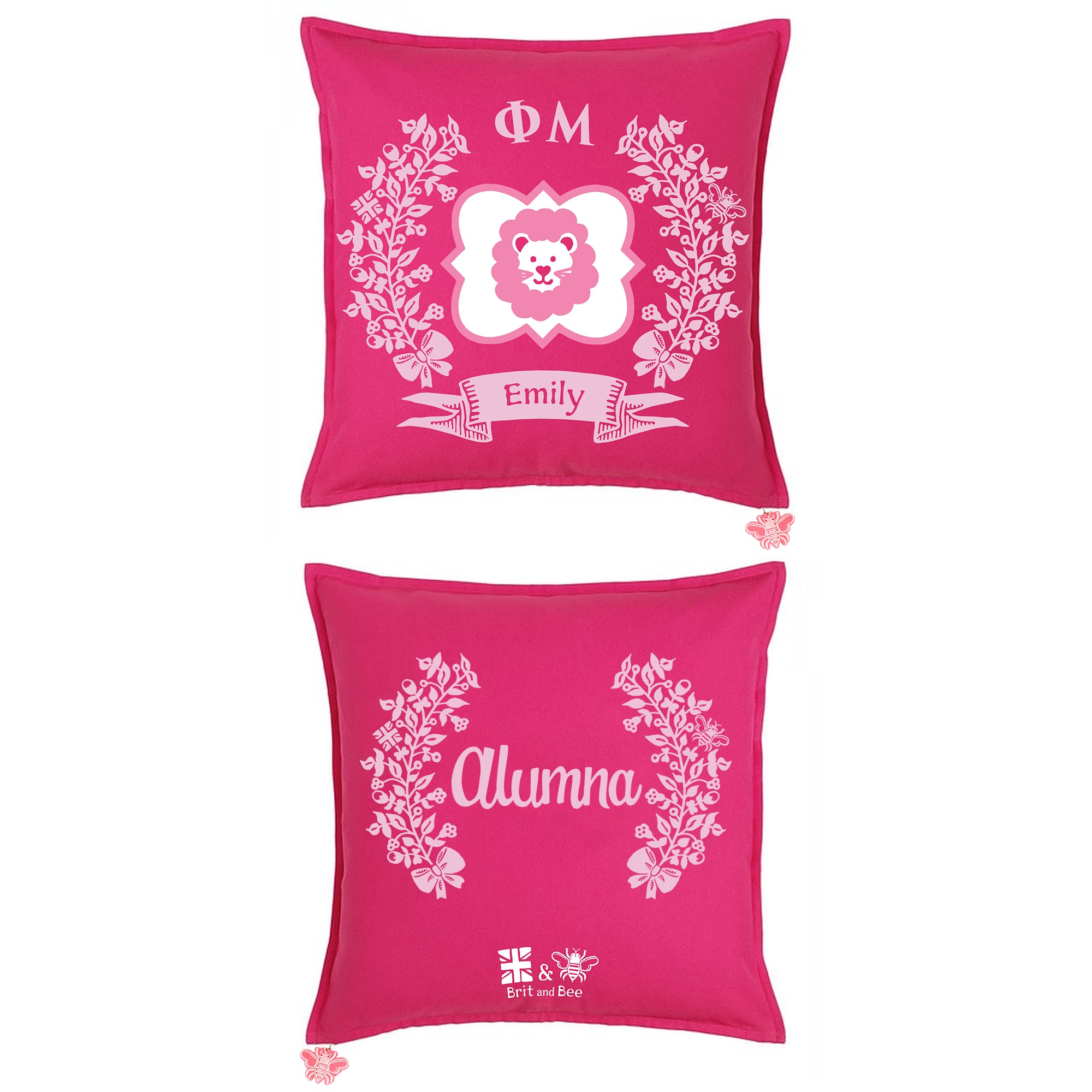 Phi Mu Throw Pillow - Sorority Logo