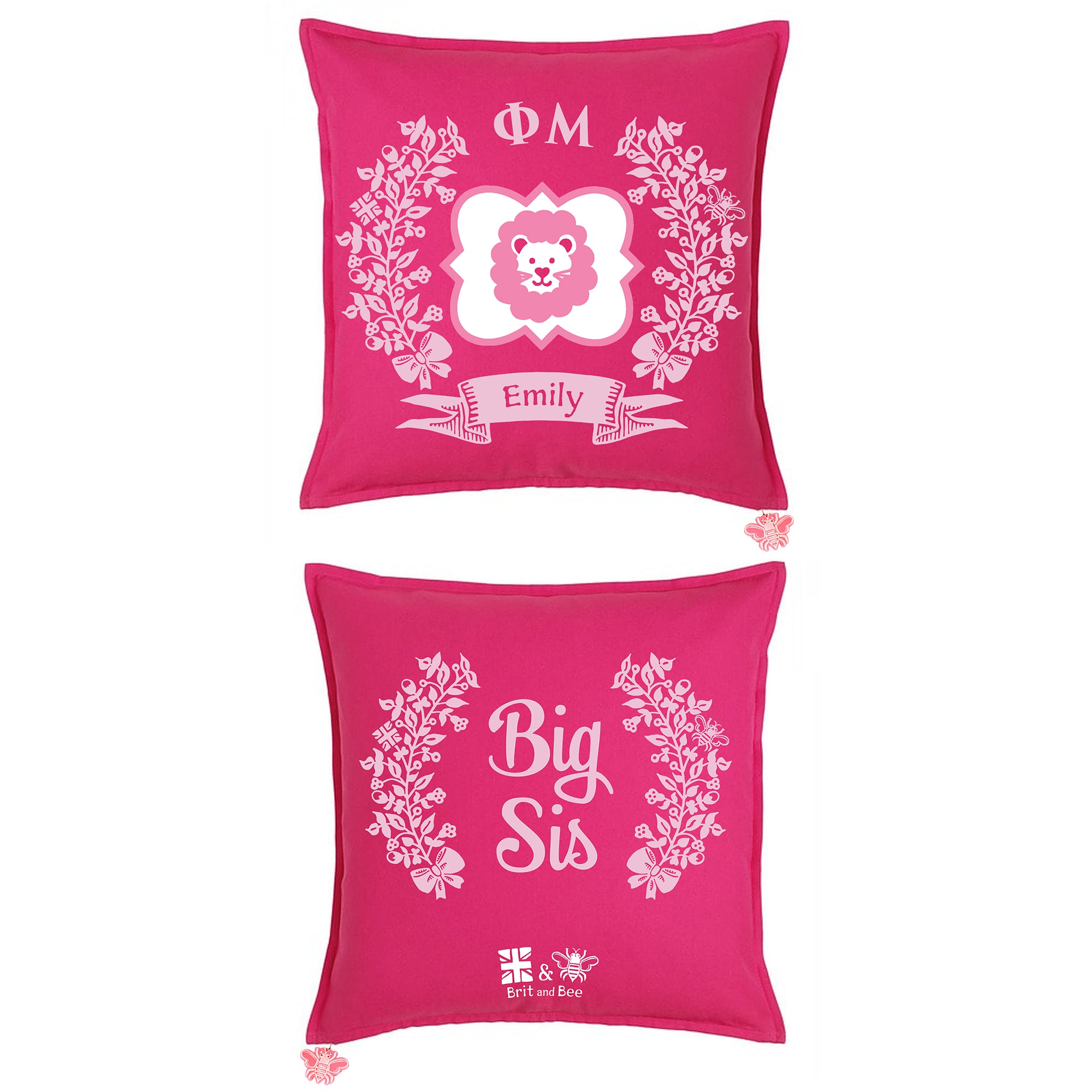 Phi Mu Sorority Pillow | Brit and Bee