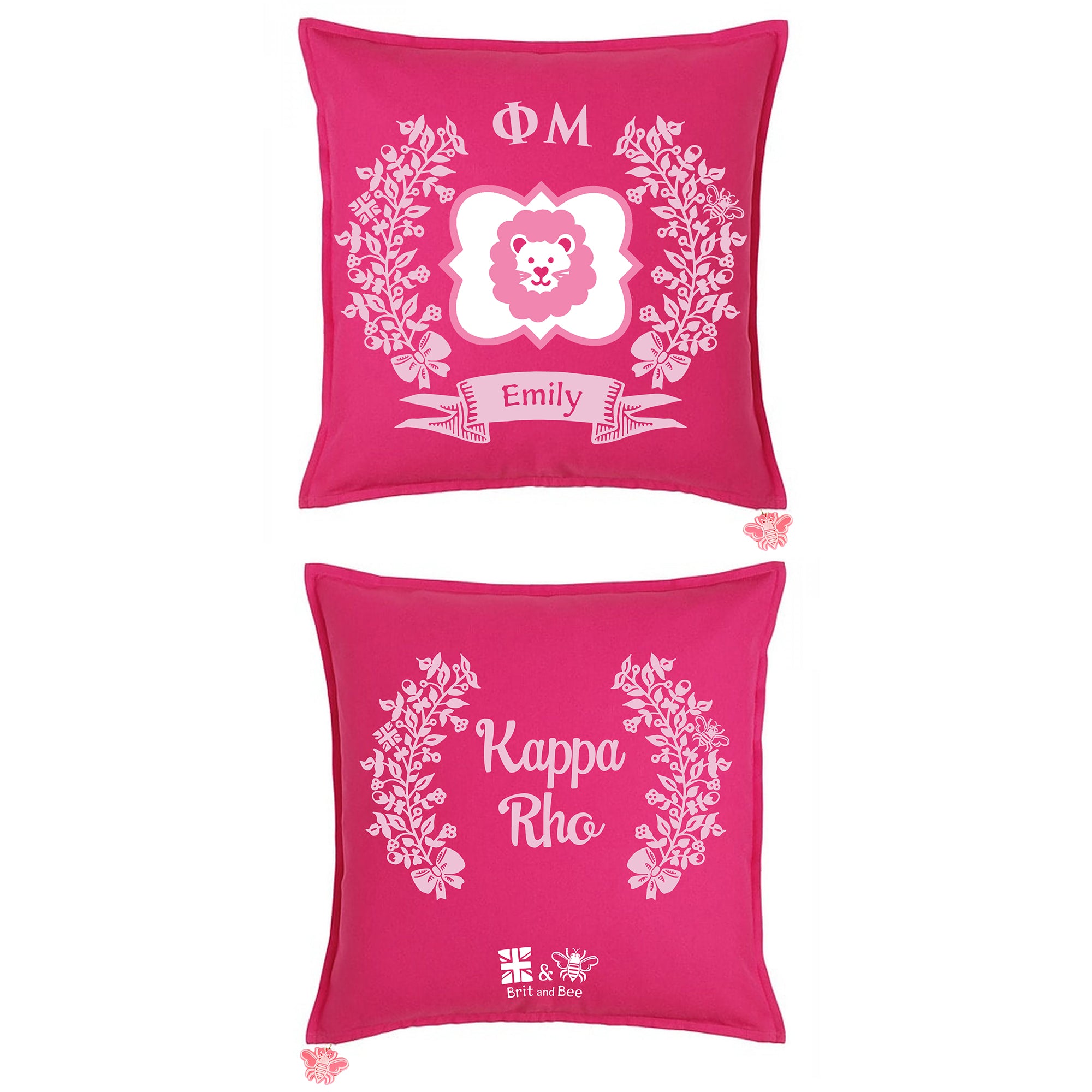 Phi Mu Sorority Pillow | Brit and Bee
