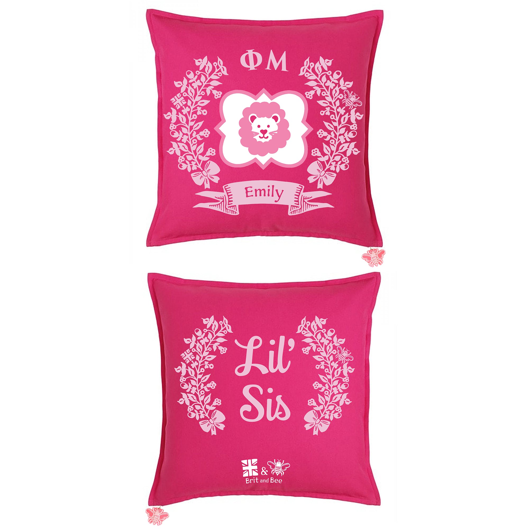 Phi Mu Sorority Pillow | Brit and Bee