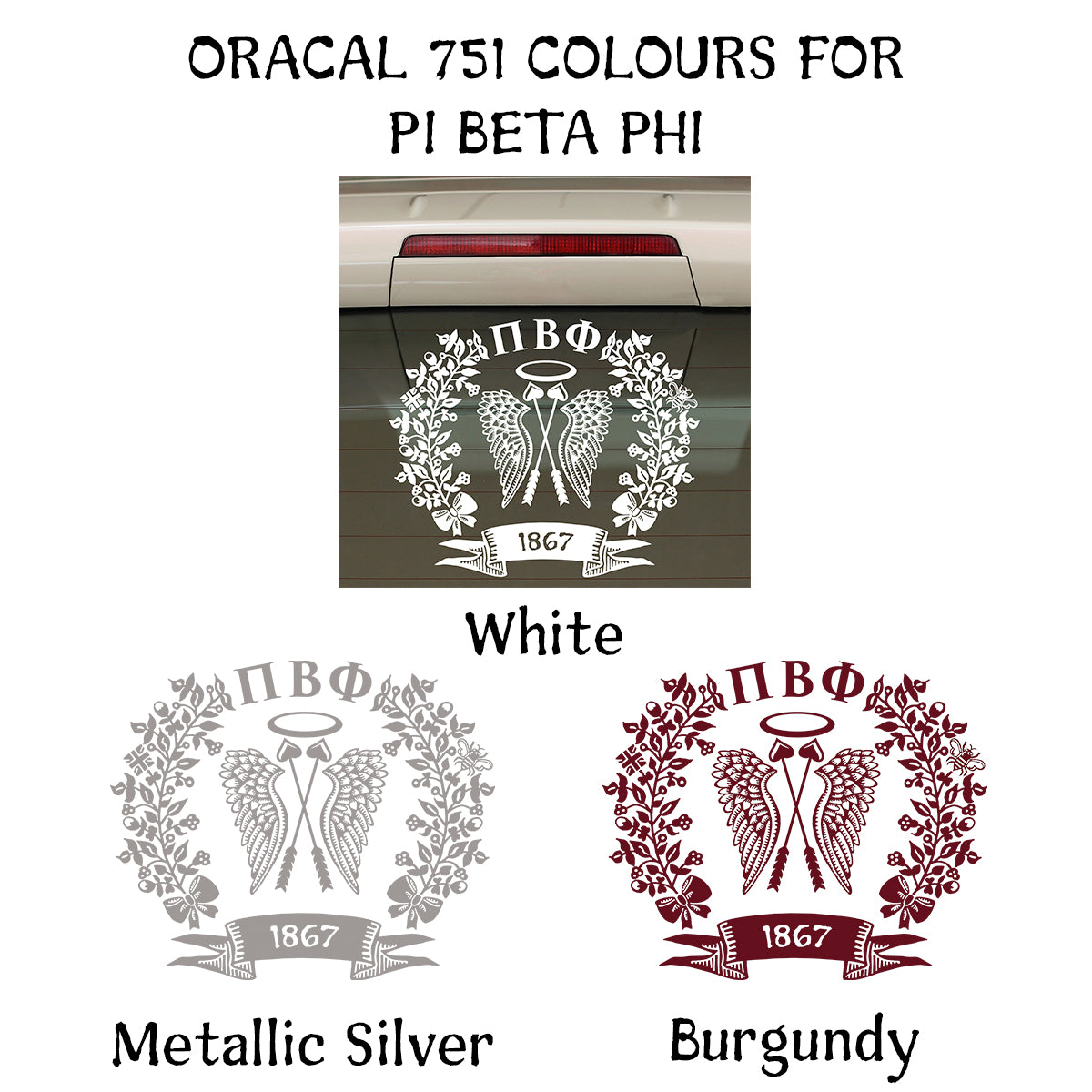 Brit and Bee Sorority Logo Decal - Pi Beta Phi